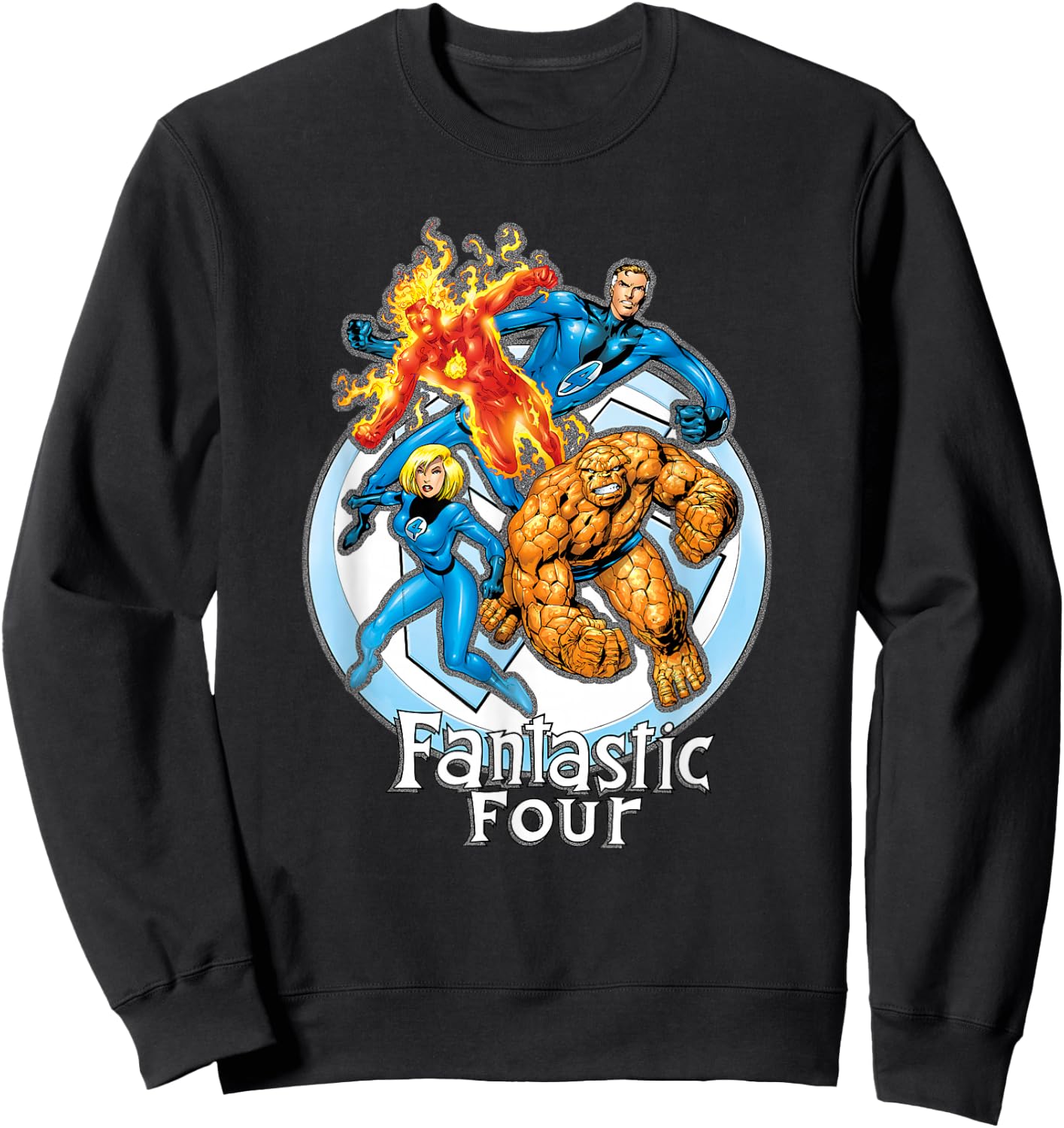 Marvel Fantastic Four Hero Poses Group Shot Poster Sweatshirt - Sweatshirt | Black