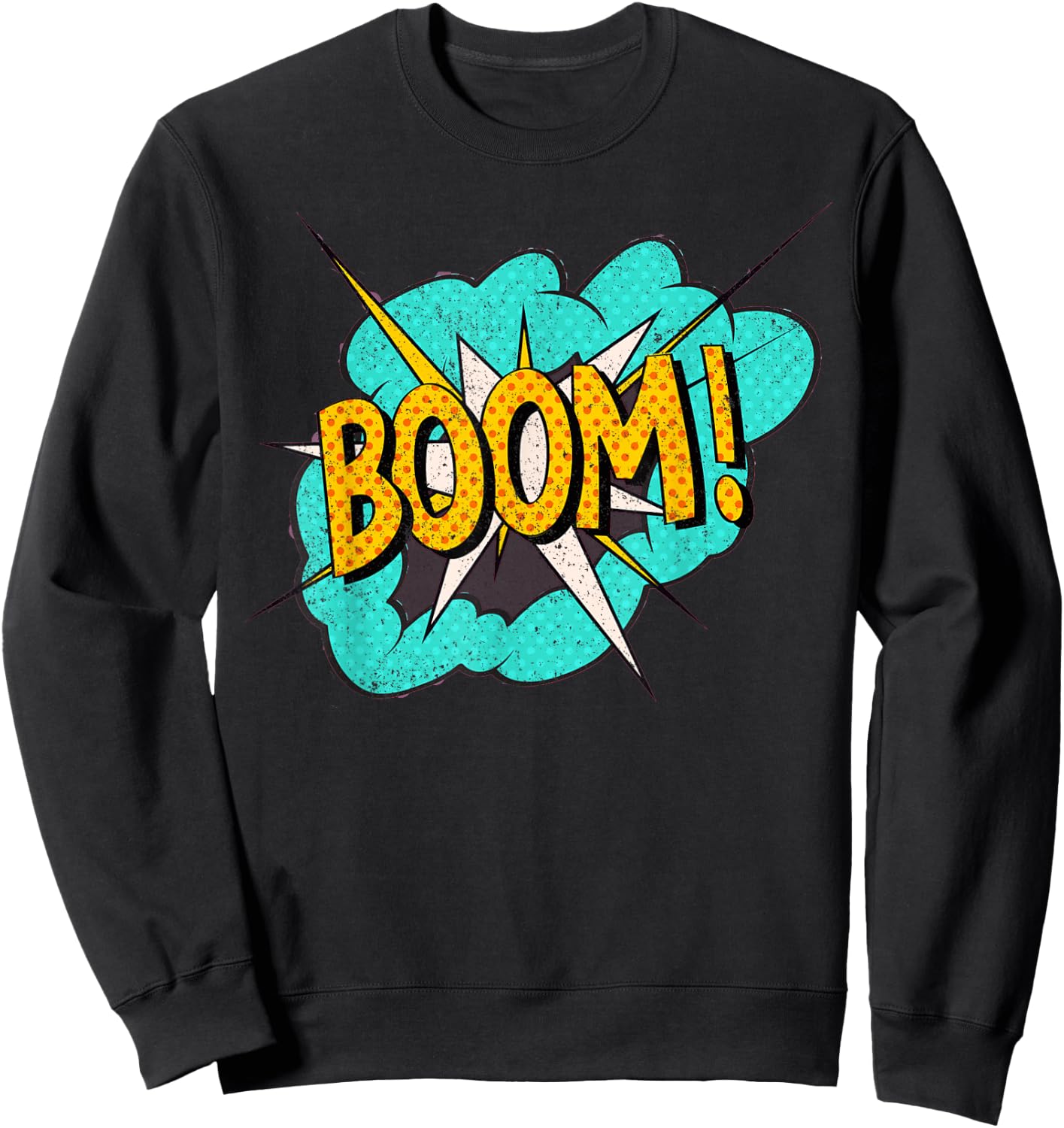 Comic Book Sound Effect: Boom! Action Bubble Sweatshirt - Sweatshirt | Black