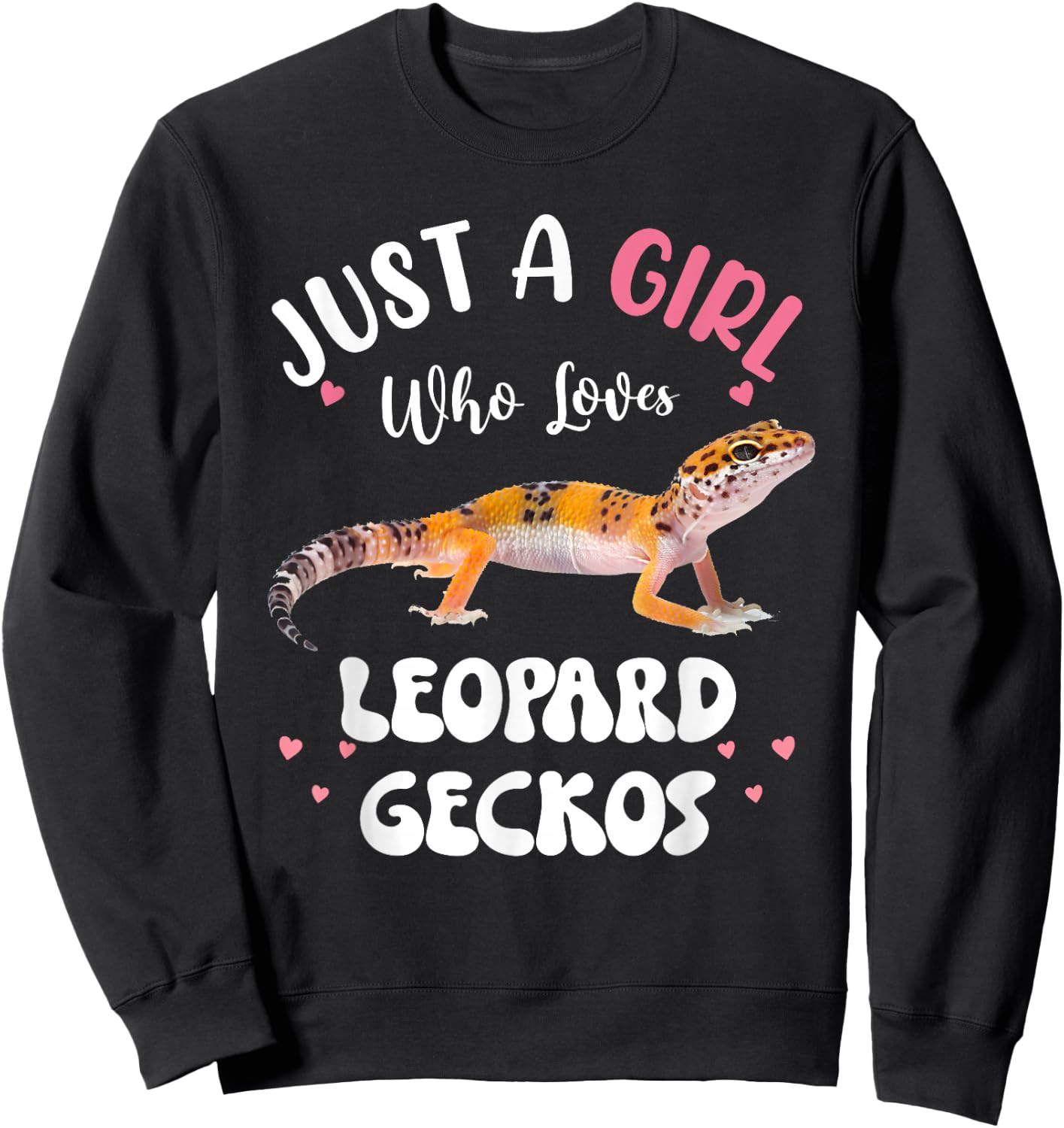 Cool Leopard Gecko For Girls Women Pet Lizard Reptile Lovers Sweatshirt - Sweatshirt | Black