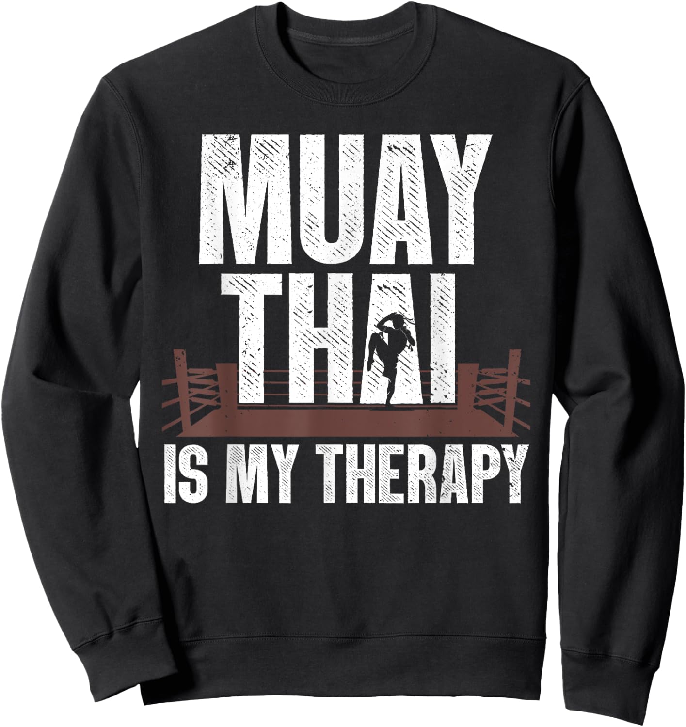 Funny Muay Thai Design Women Kids Muay Thai Boxing Sweatshirt - Sweatshirt | Black