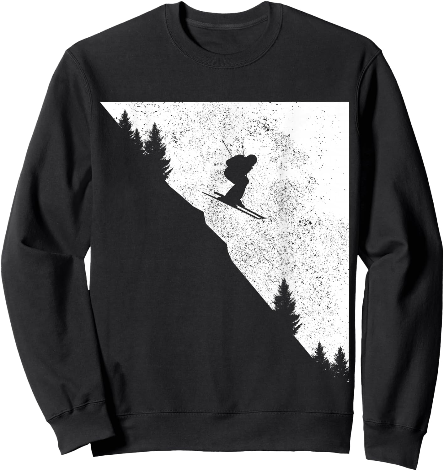 Ski Downhill Skiing Freeski Winter Sports Skiers Sweatshirt - Sweatshirt | Black