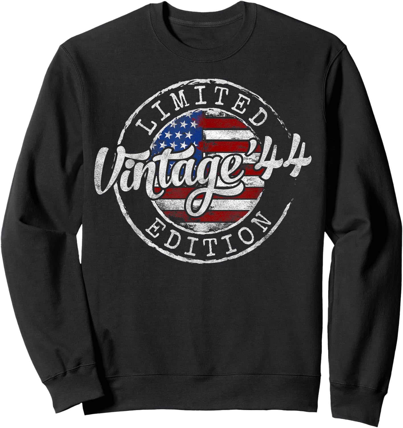 Vintage 1944 81st Birthday Gifts Women 81 Year Old Sweatshirt - Sweatshirt | Black