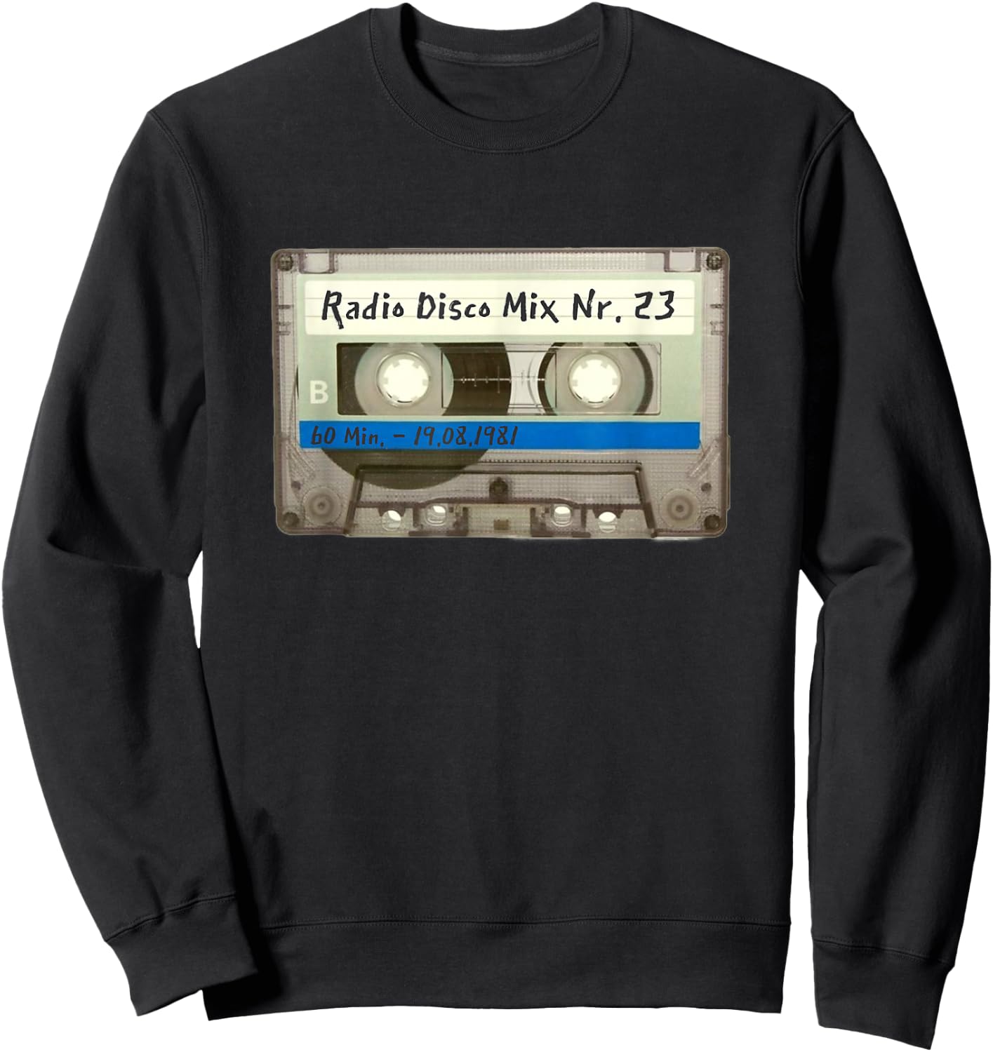 Retro Music DJ Cassette 80s 90s S-XXXL Sweatshirt - Sweatshirt | Black