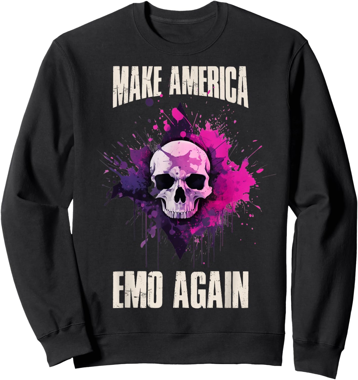 Make America Emo Again Sweatshirt - Sweatshirt | Black