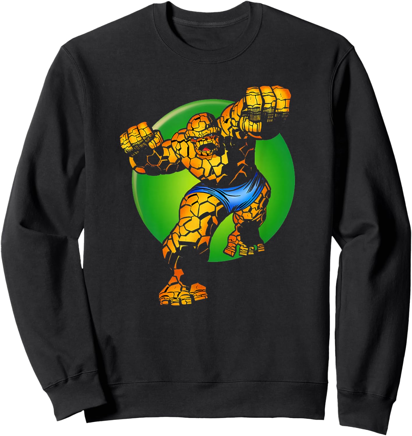 Marvel Fantastic Four The Thing It's Clobberin' Time! Retro Sweatshirt - Sweatshirt | Black
