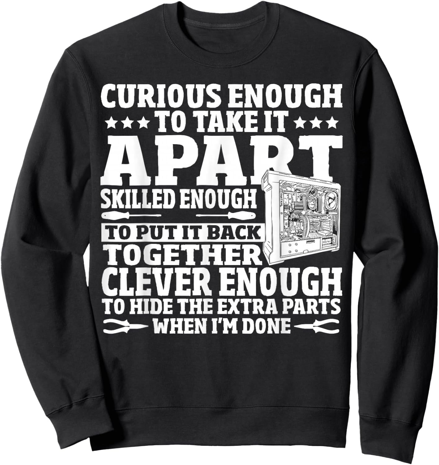 Computer Fixing Information Technology - Computer Repair Sweatshirt - Sweatshirt | Black