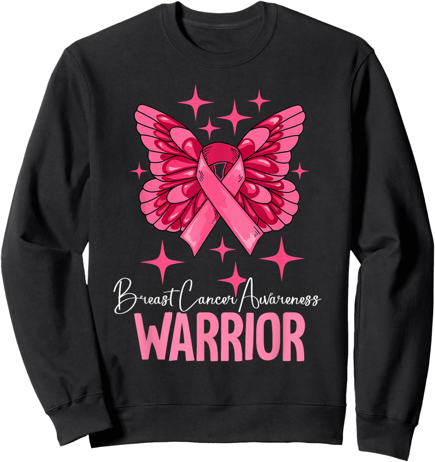 Warrior Breast Cancer Sweatshirt - Sweatshirt | Black