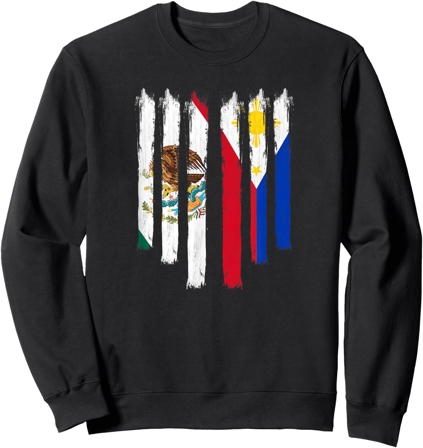 Philippines Mexico Filipino Proud Mexipino Mexican Flag Sweatshirt - Sweatshirt | Black