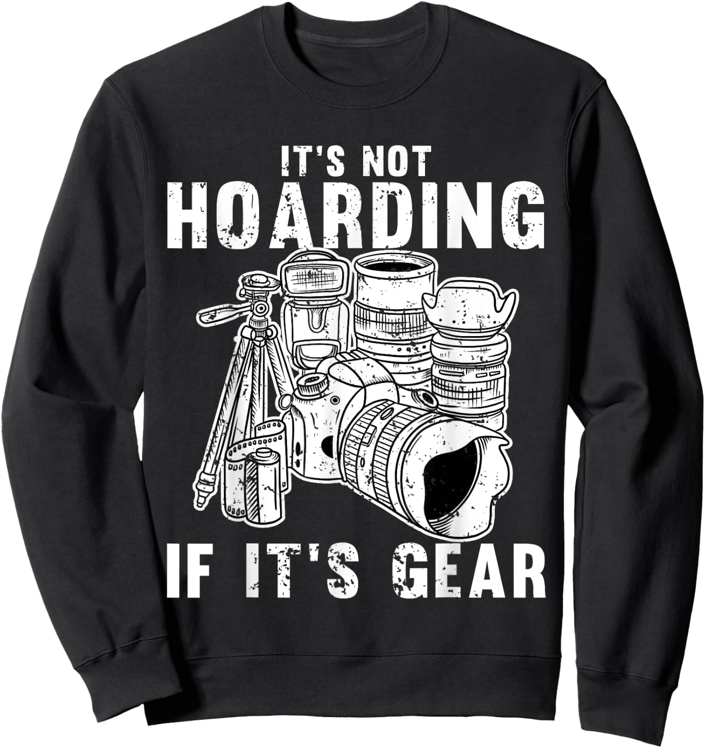Cool Photography Women Photographer Camera Gear Lens Sweatshirt - Sweatshirt | Black