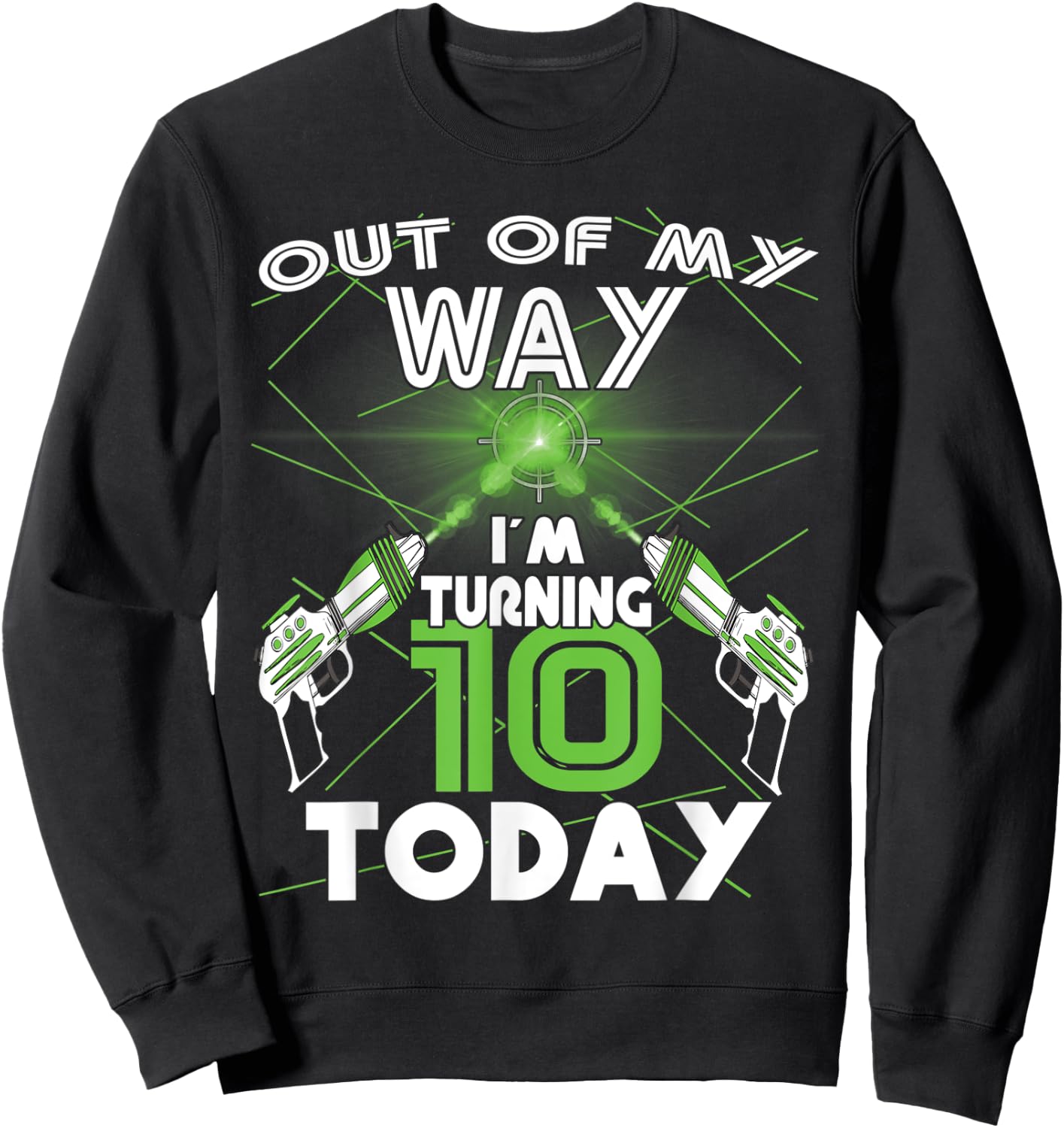 Lasertag Birthday Party - laser tag 10 years birthday Sweatshirt - Sweatshirt | Black