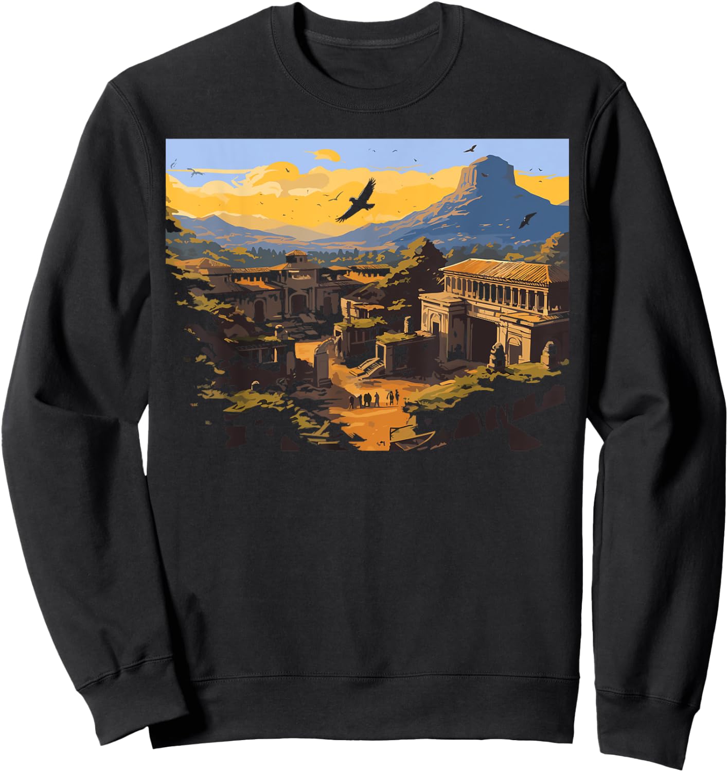 Pompeii History Travel I Love Roman Empire Sweatshirt - Sweatshirt | Black