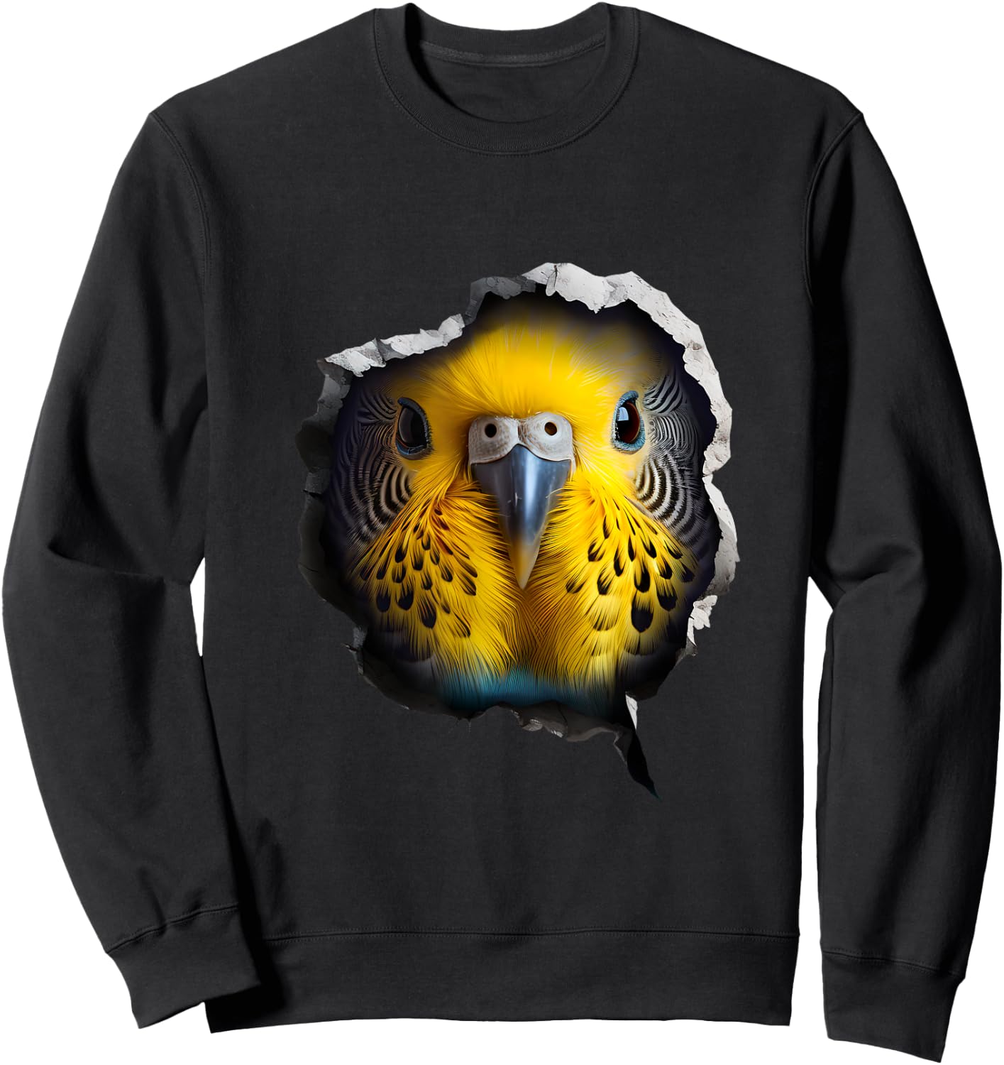Budgie Face Sweatshirt - Sweatshirt | Black