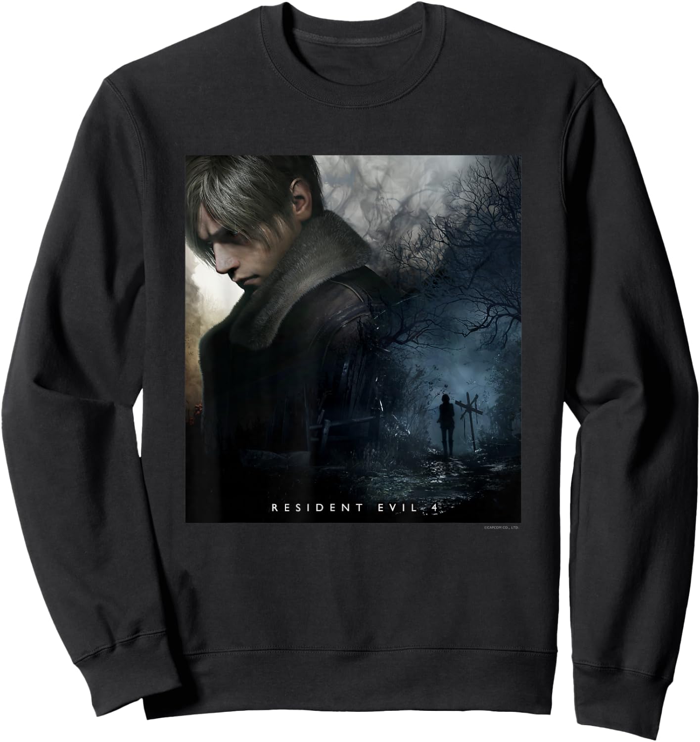 CAPCOM Resident Evil 4 Black Cotton - Classic Fit, , Short Sleeve Sweatshirt - Sweatshirt | Black