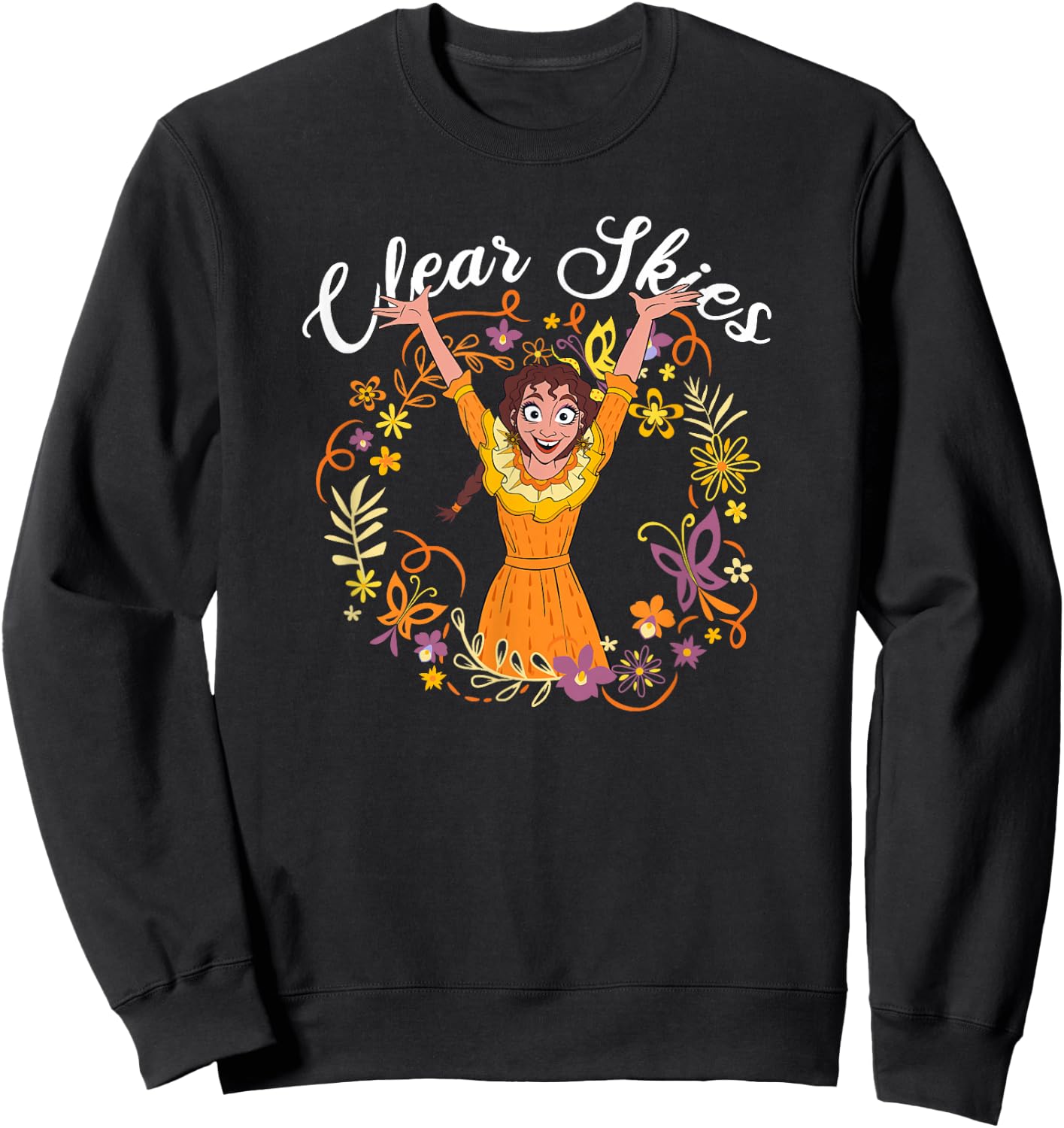 Disney Encanto Pepa Clear Skies Floral Sweatshirt - Sweatshirt | Black