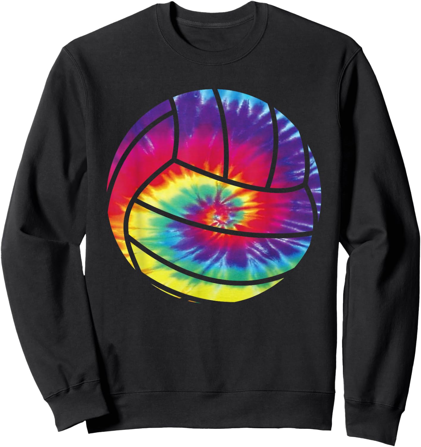 Volleyball Tie Dye Rainbow Kids Boys Teenage Men Girls Gift Sweatshirt - Sweatshirt | Black