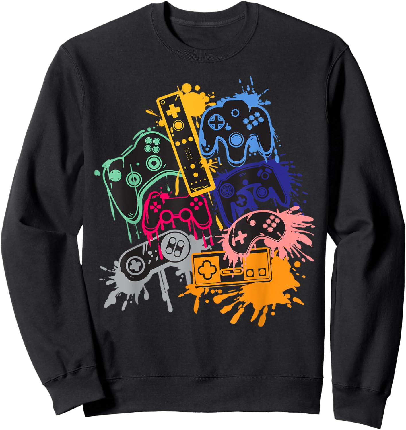 Control all the Things Video Game Controller - Men's Black Short Sleeve Classic Fit - Small Sweatshirt - Sweatshirt | Black