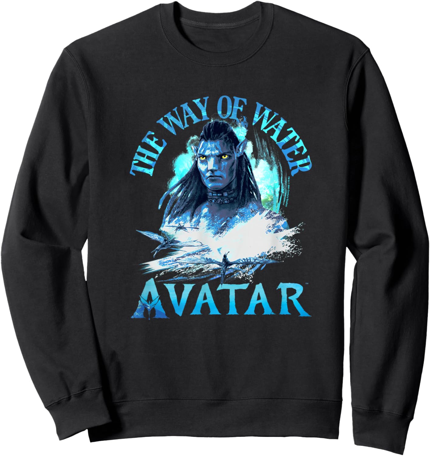 Avatar: The Way of Water Jake Sully Epic Paint Portrait Sweatshirt - Sweatshirt | Black
