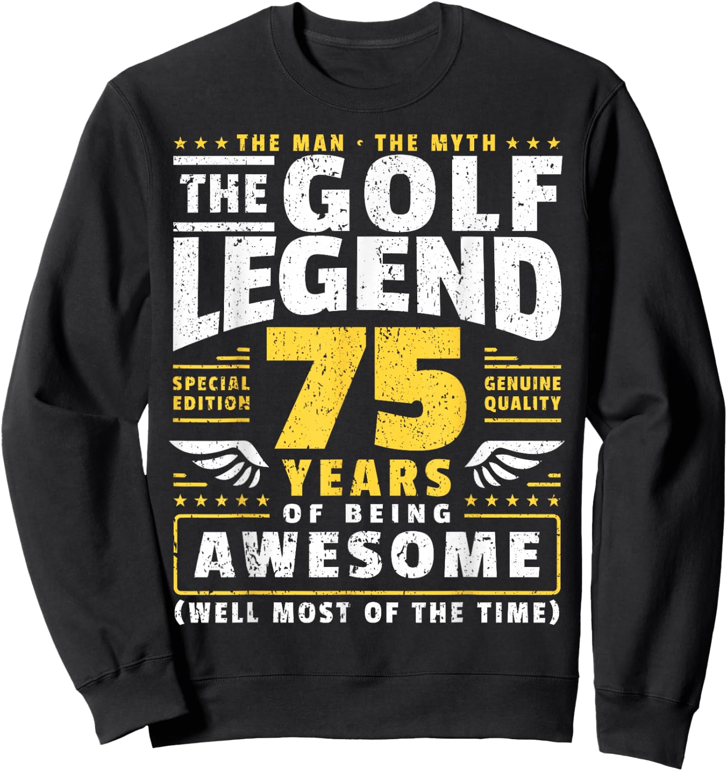 75th Birthday Golf Player 75 Years Old Golfer Sweatshirt - Sweatshirt | Black