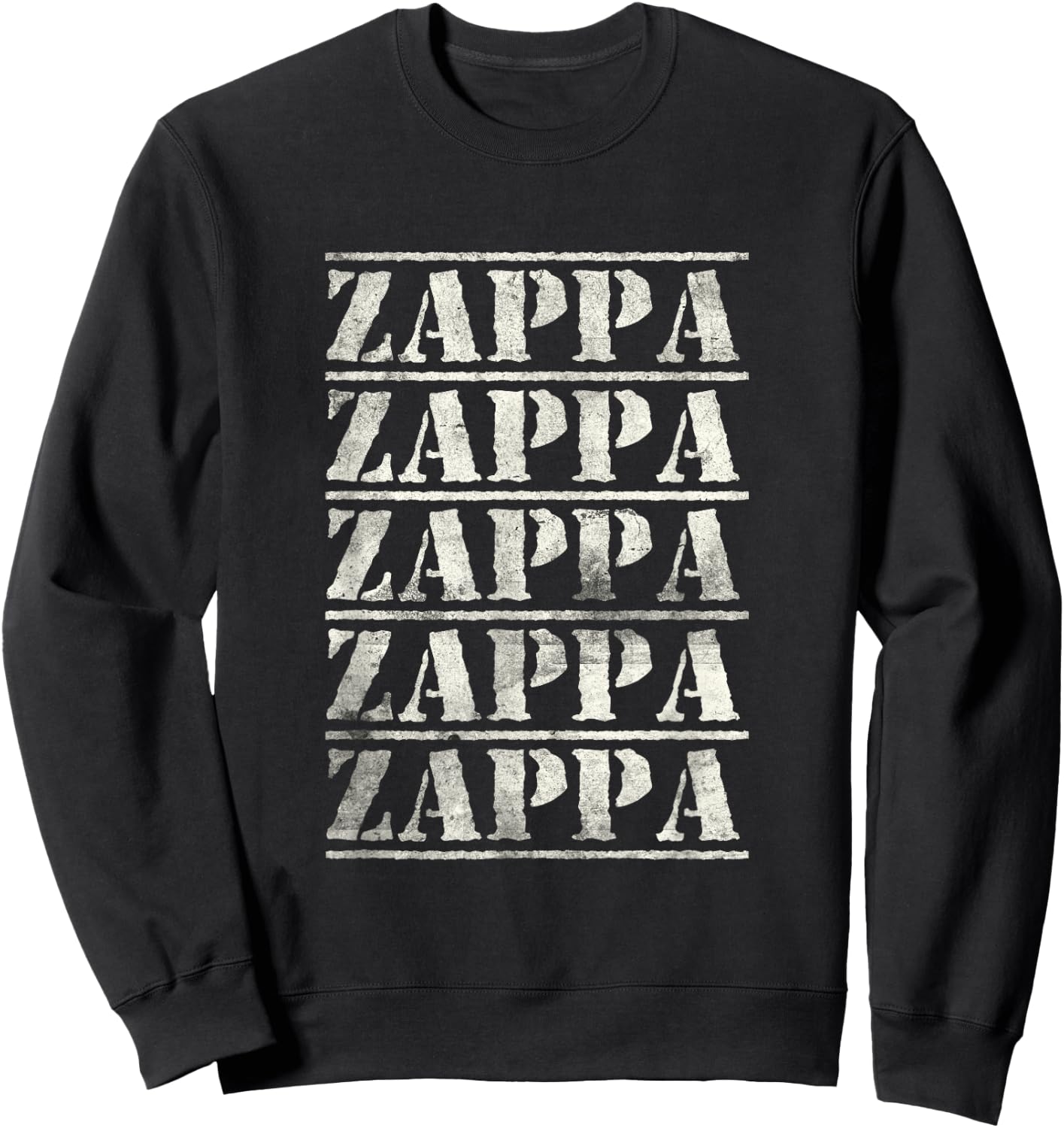 Love Heart Zappa Grunge Retro Vintage Style Black Zappa Sweatshirt - Sweatshirt | Black