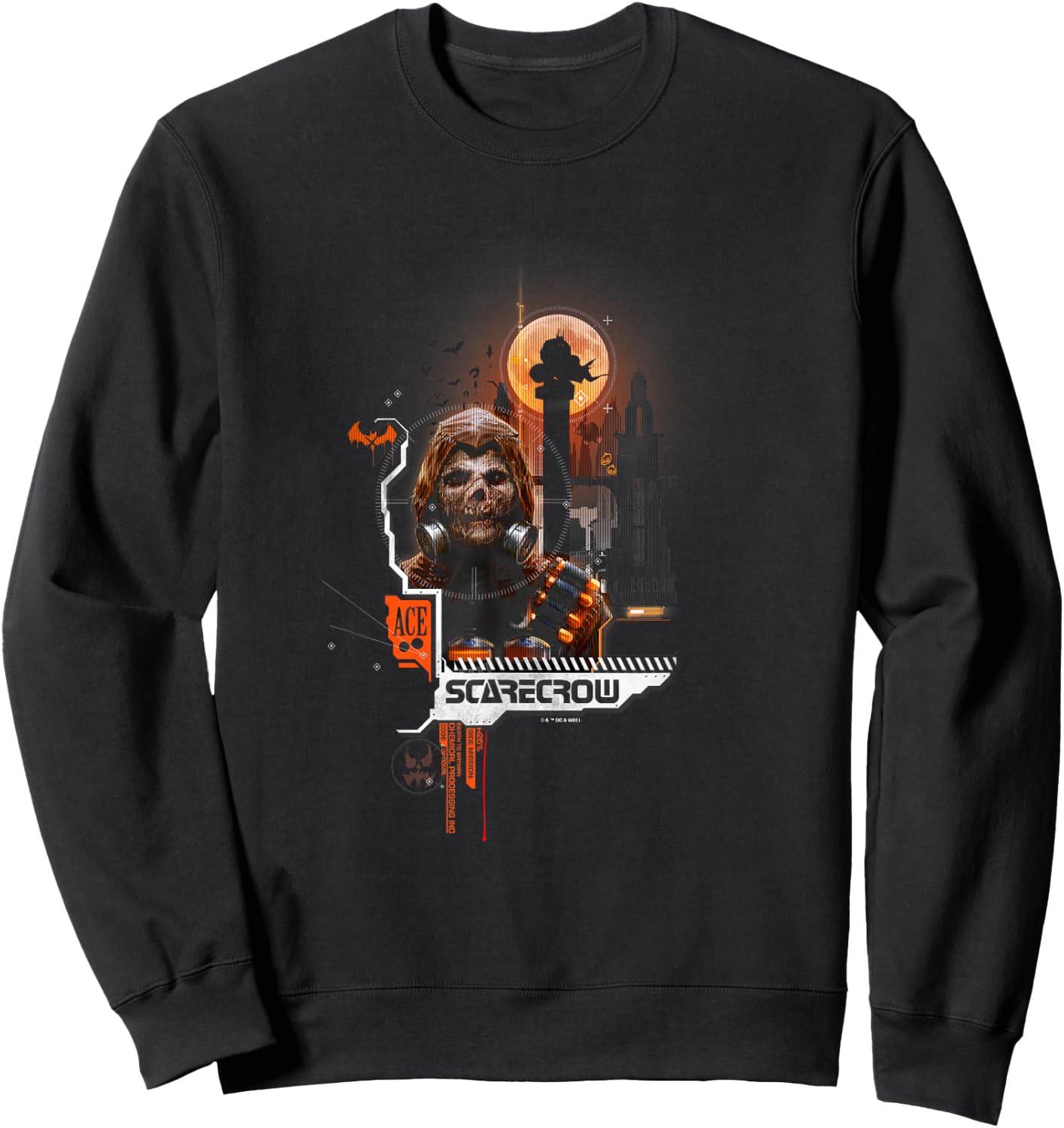 Batman: Arkham Knight Welcome To Gotham Scarecrow Ace Sweatshirt - Sweatshirt | Black