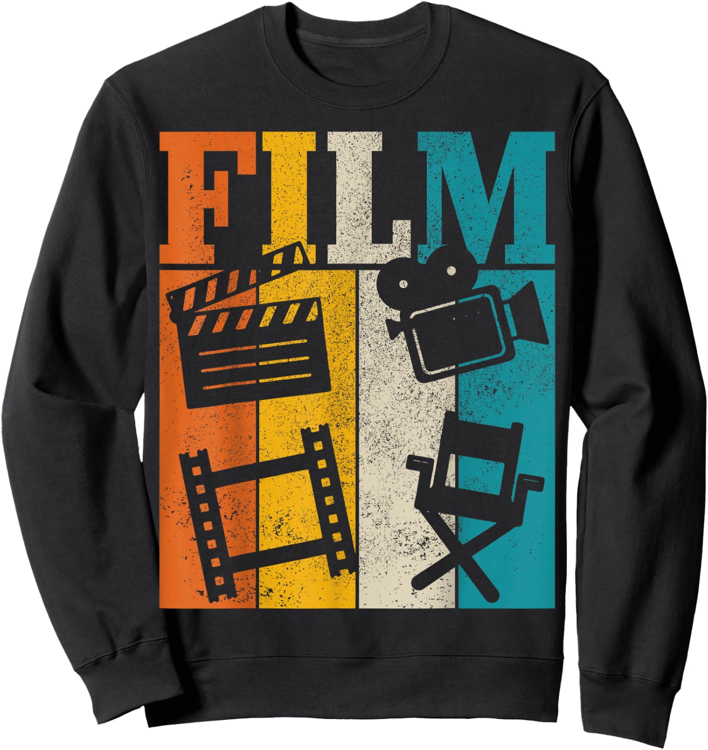 Filmmaker Movie Director Cameraman Vintage Film Sweatshirt - Sweatshirt | Black