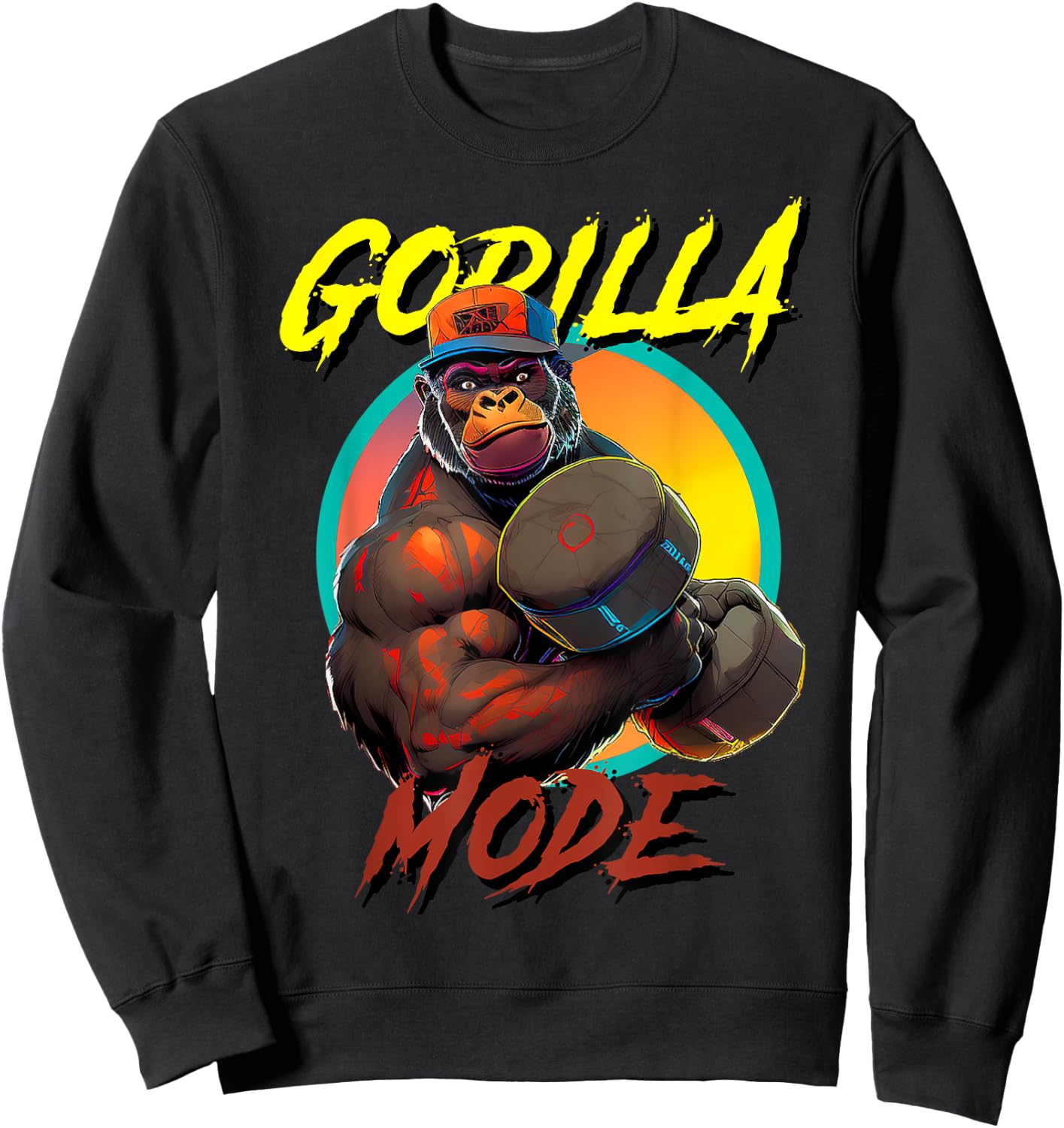 Bodybuilding Gorilla Mode workout Sweatshirt - Sweatshirt | Black