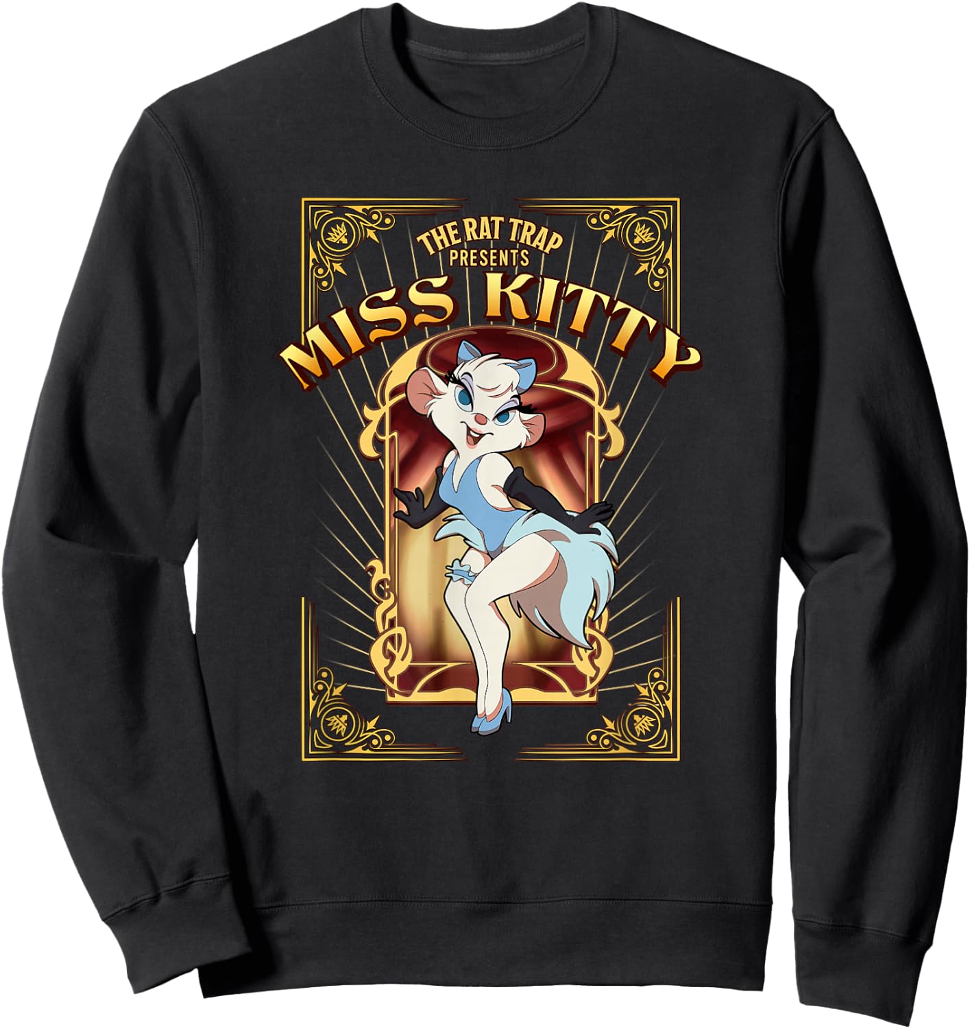 Disney The Great Mouse Detective Miss Kitty Classic Poster Sweatshirt - Sweatshirt | Black