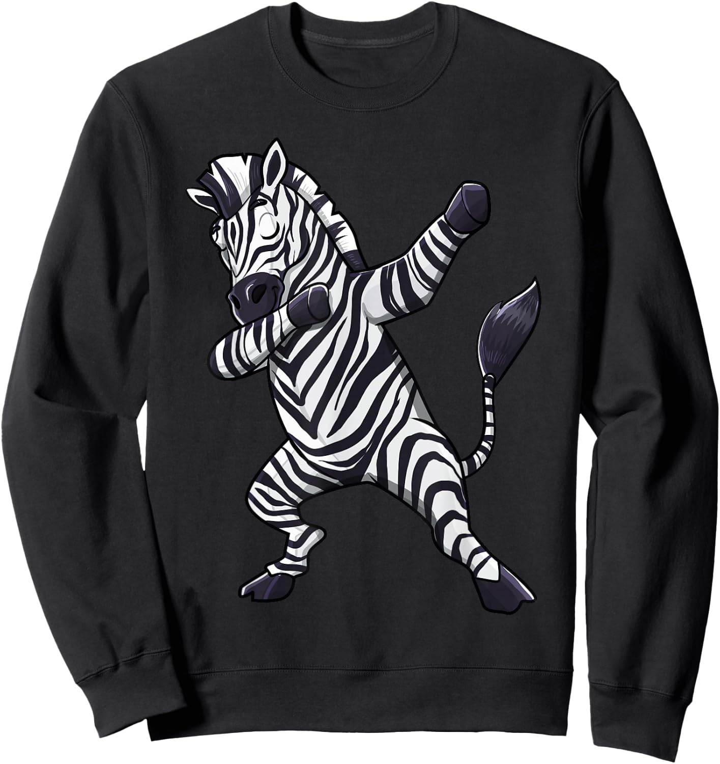 Dabbing Zebra African Zookeeper Animal Lover Men Women Kids Sweatshirt - Sweatshirt | Black