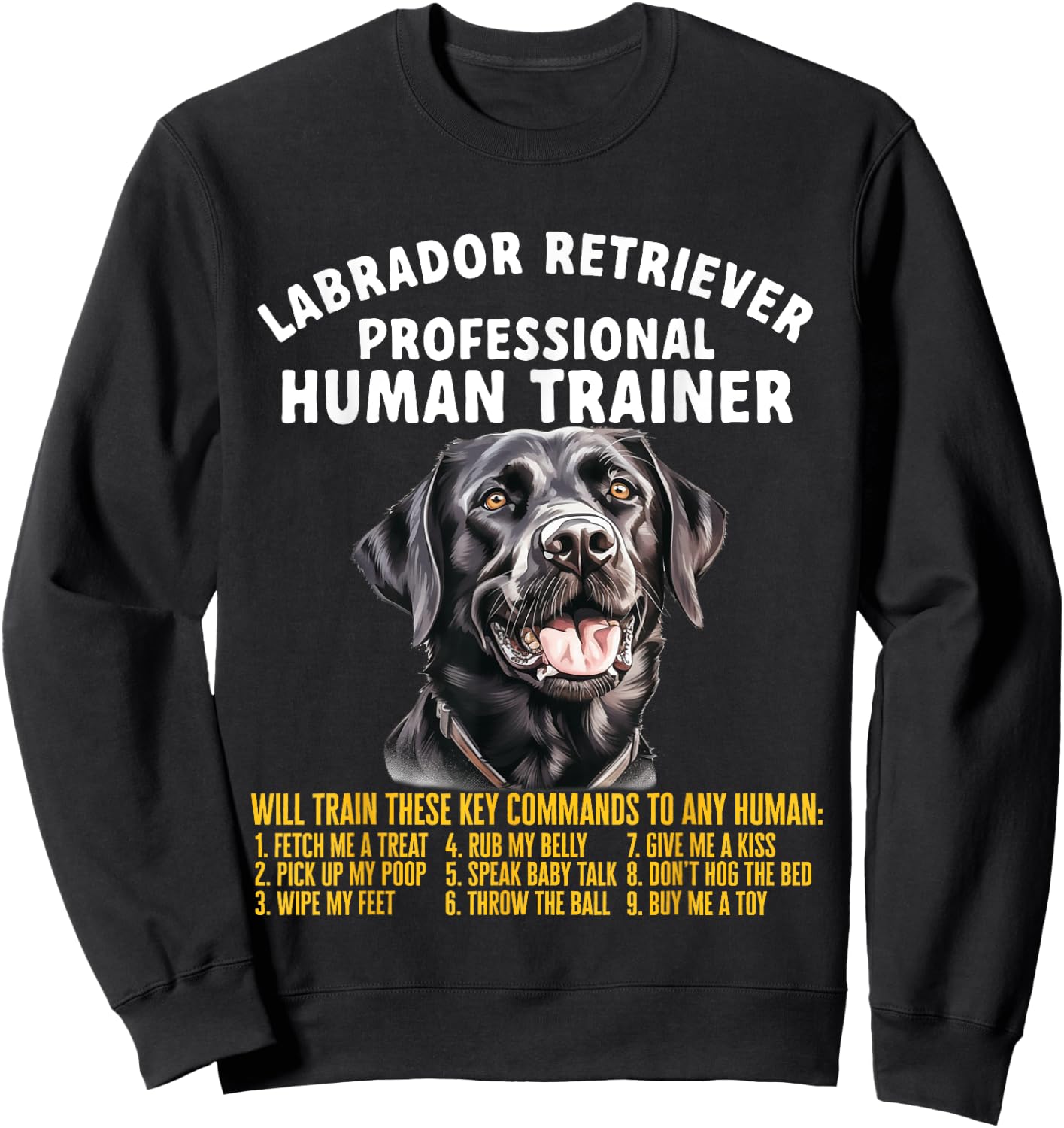 Professional Human Trainer Labrador Retriever Sweatshirt - Sweatshirt | Black
