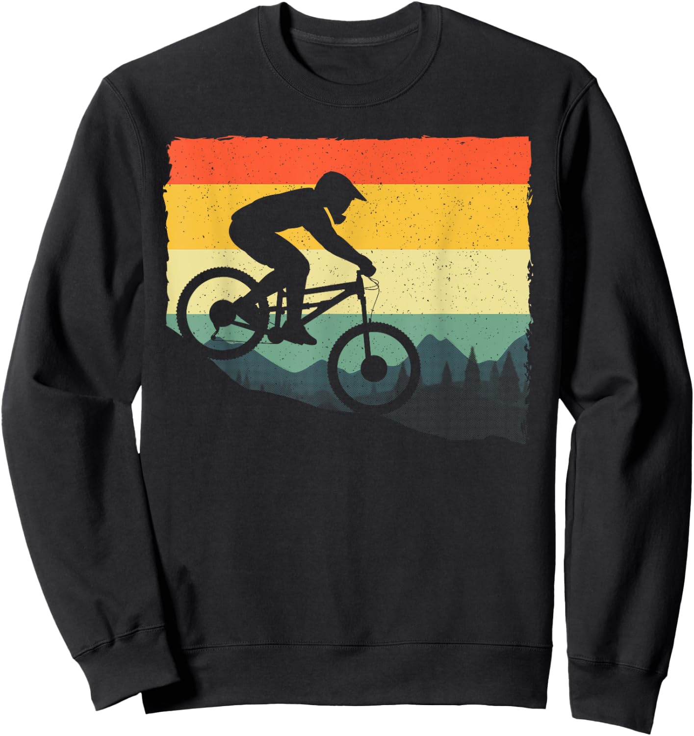 Funny Mountain Bike Art Women Mountainbike Rider Sweatshirt - Sweatshirt | Black