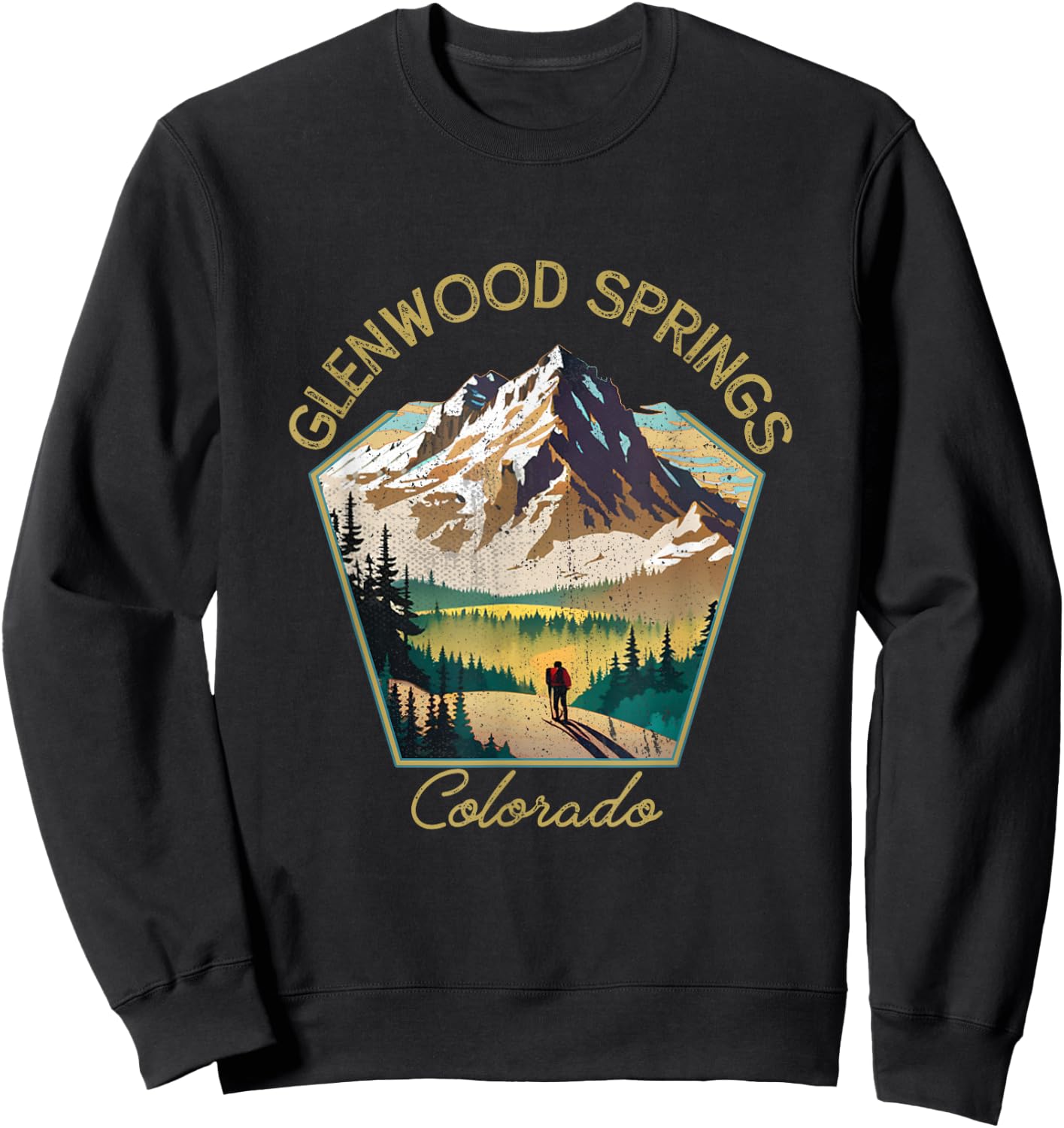 Glenwood Springs Retro Clothing - Glenwood Springs Souvenir Sweatshirt - Sweatshirt | Black