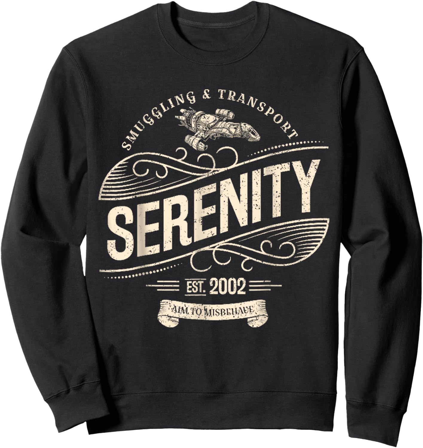 Vintage Serenity Smuggling And Transport Firefly New Sweatshirt - Sweatshirt | Black