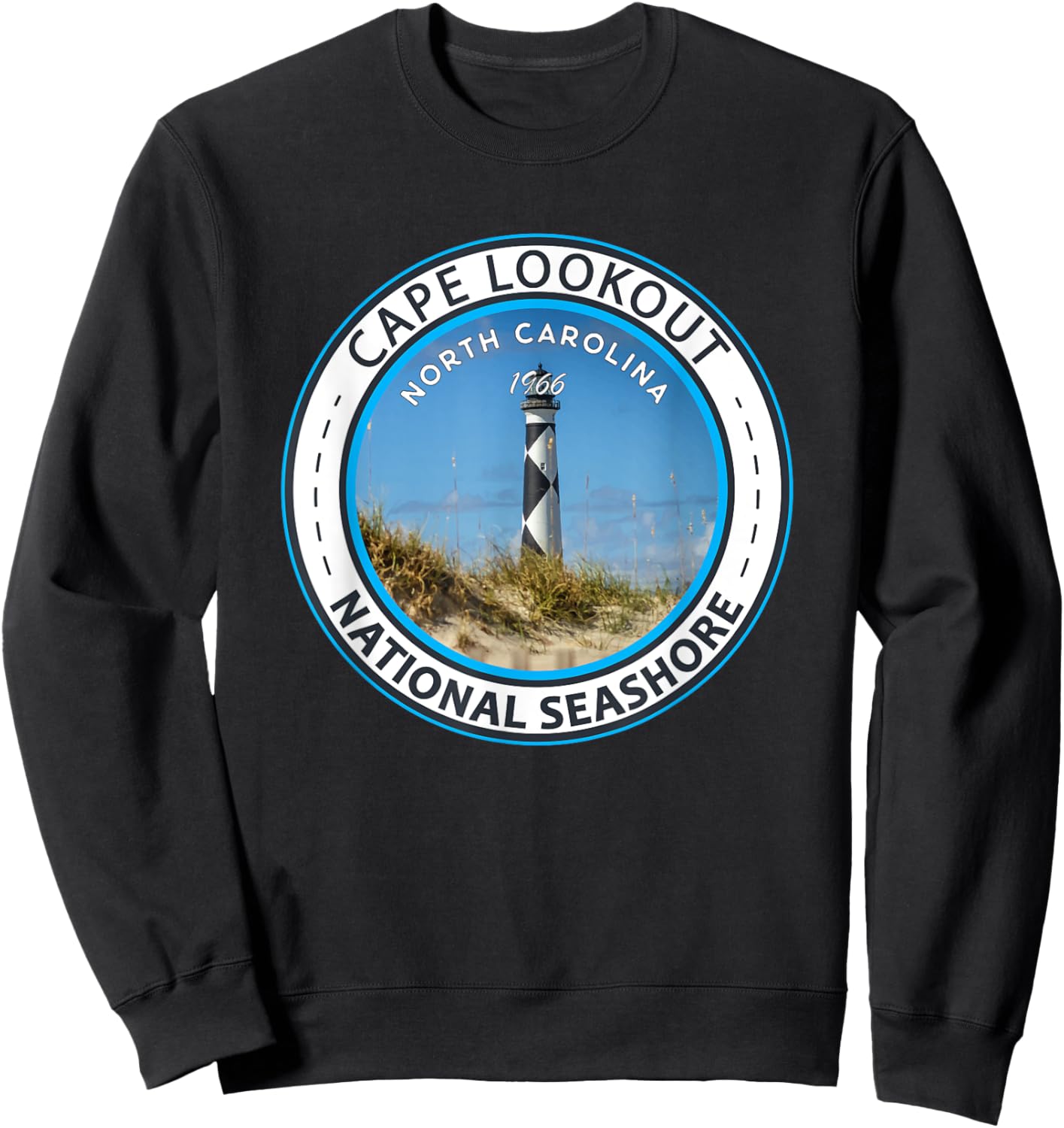 Cape Lookout National Seashore North Carolina Vintage Sweatshirt - Sweatshirt | Black
