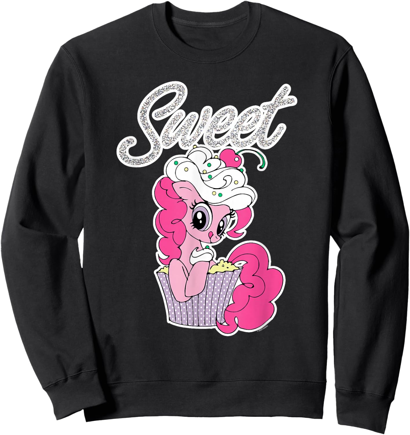 My Little Pony: Friendship is Magic Pinkie Pie Cupcake Logo Sweatshirt - Sweatshirt | Black
