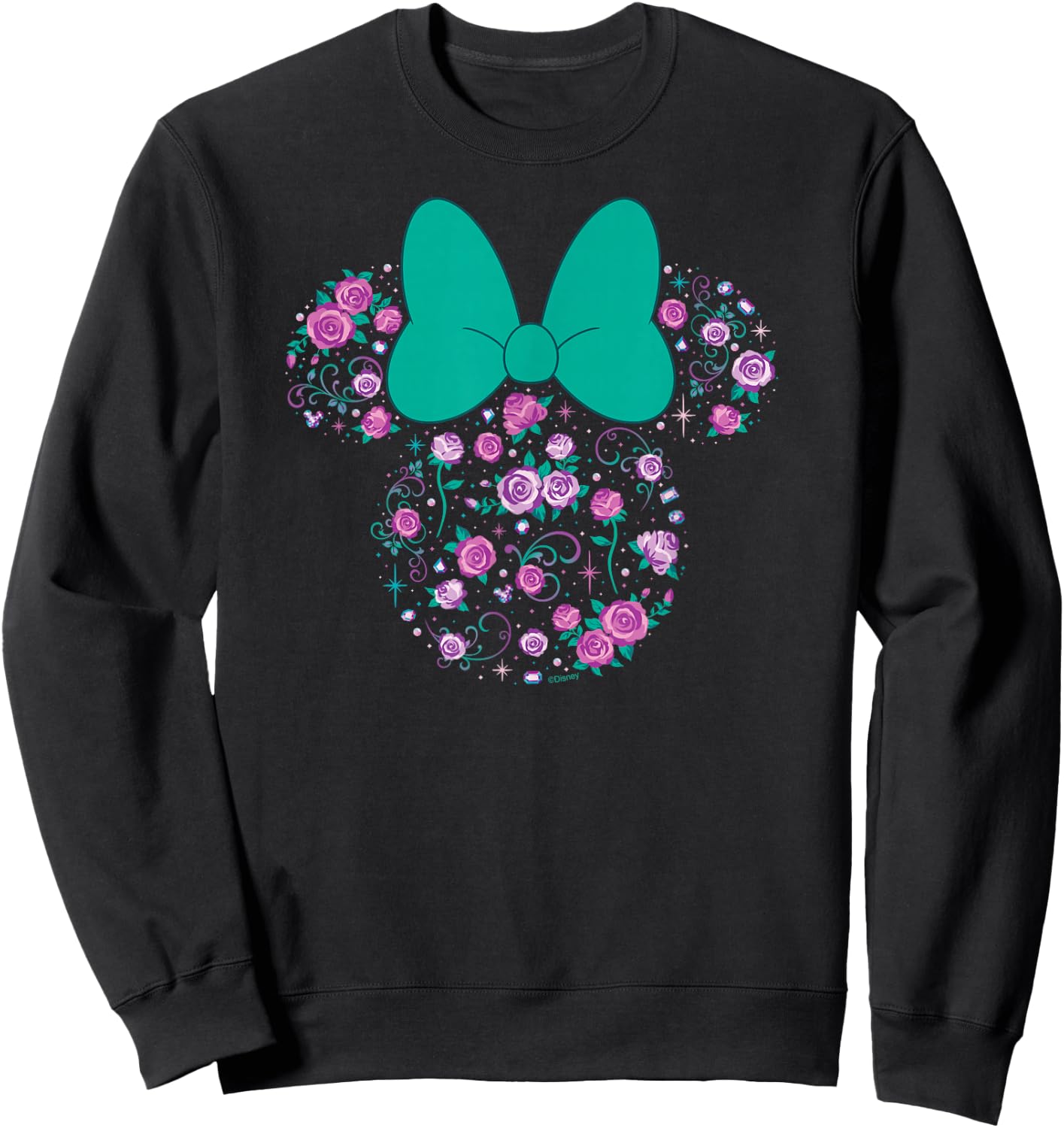 Disney Minnie Mouse June Birth Month Birthstone & Flowers Sweatshirt - Sweatshirt | Black