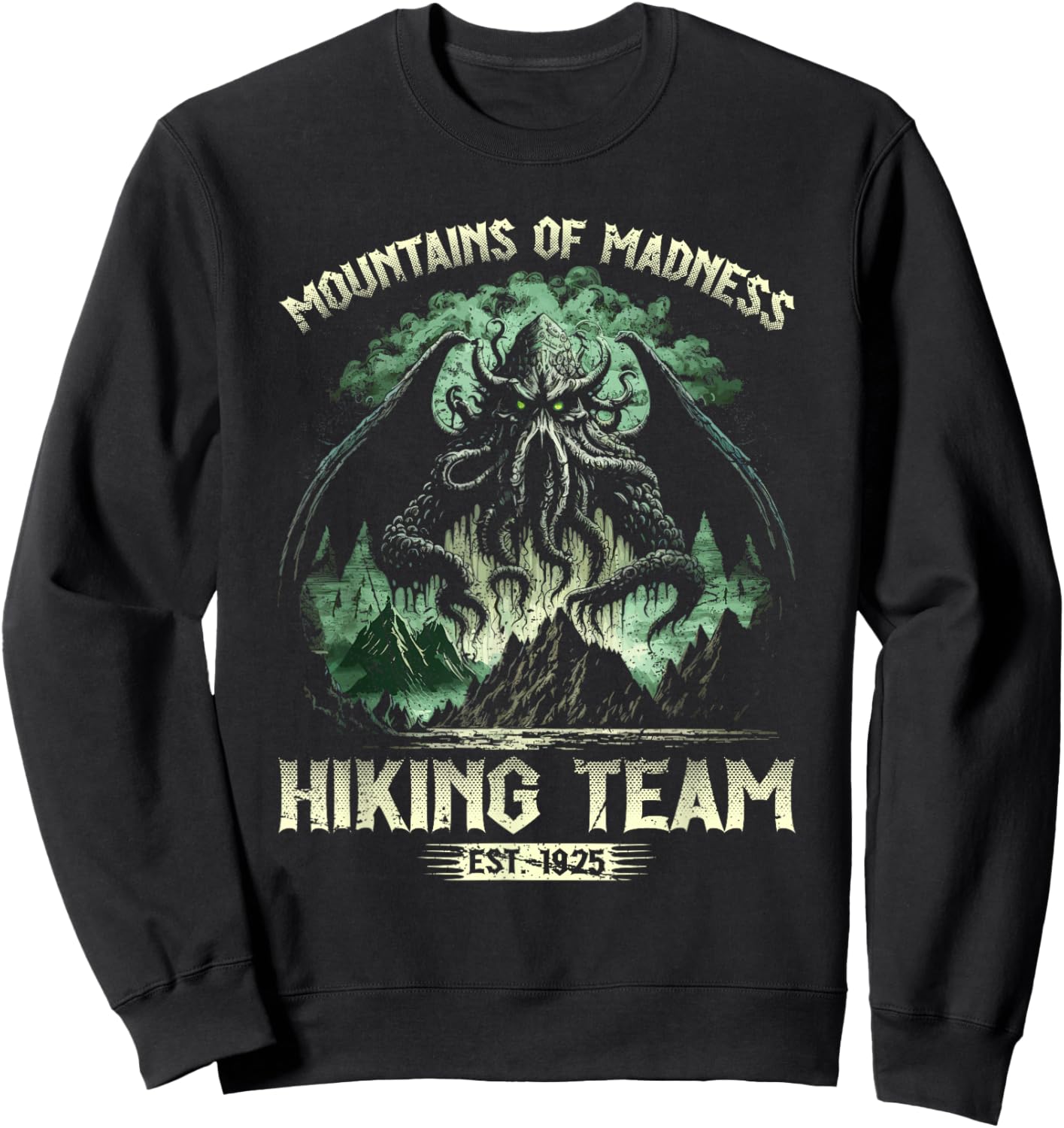 Cthulhu Mountains Of Madness Hiking Team, Cosmic Horror Sweatshirt - Sweatshirt | Black