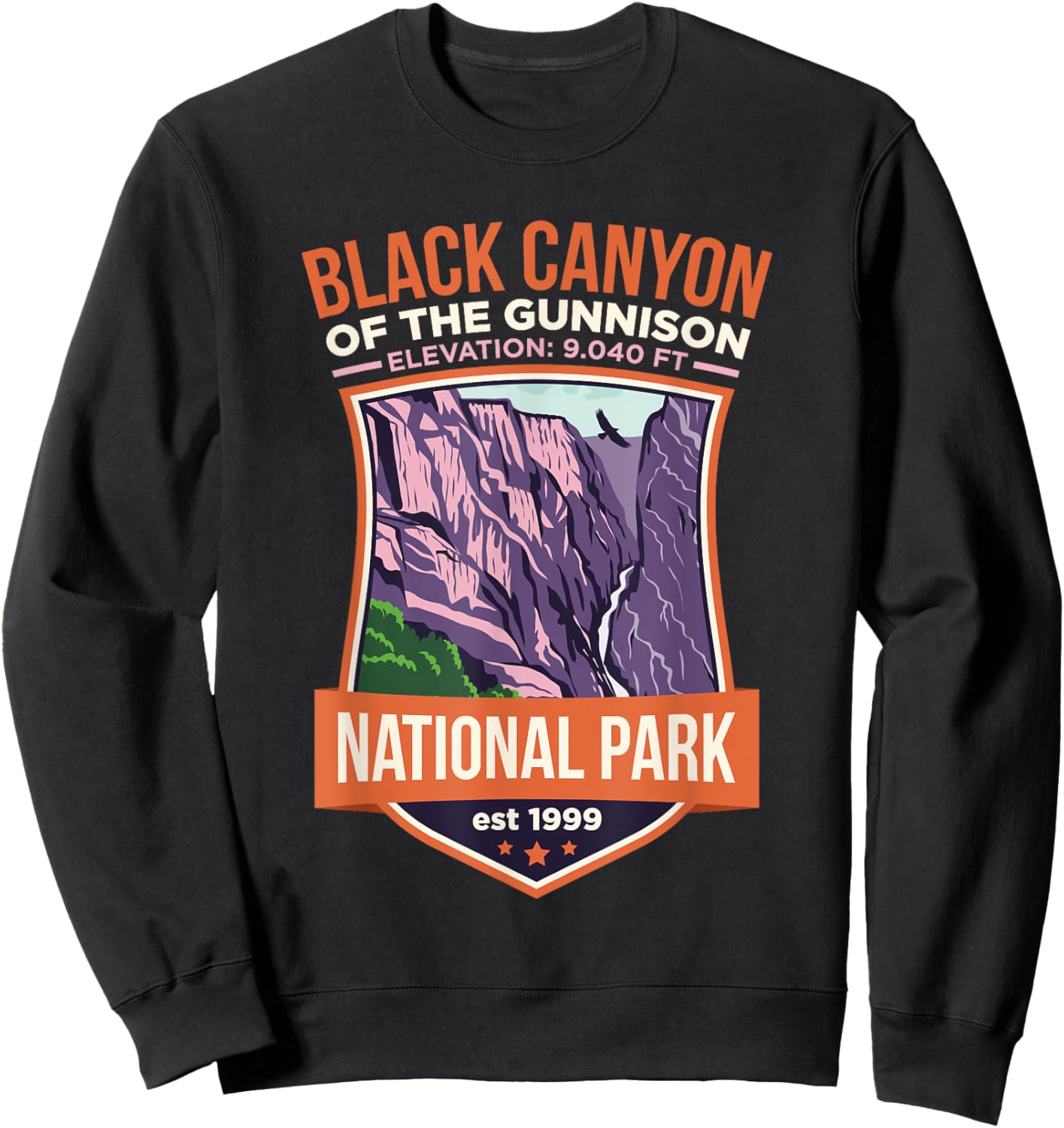 Black Canyon of the Gunnison National Park US Colorado Sweatshirt - Sweatshirt | Black