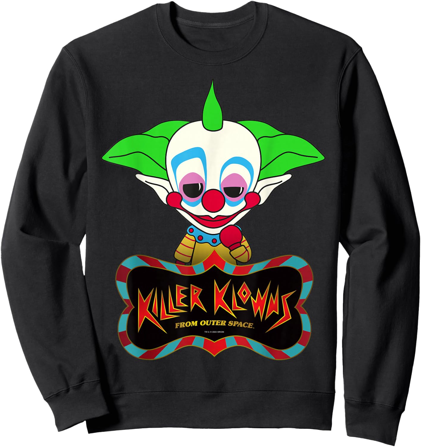 Killer Klowns from Outer Space Chibi Style Shorty Sweatshirt - Sweatshirt | Black