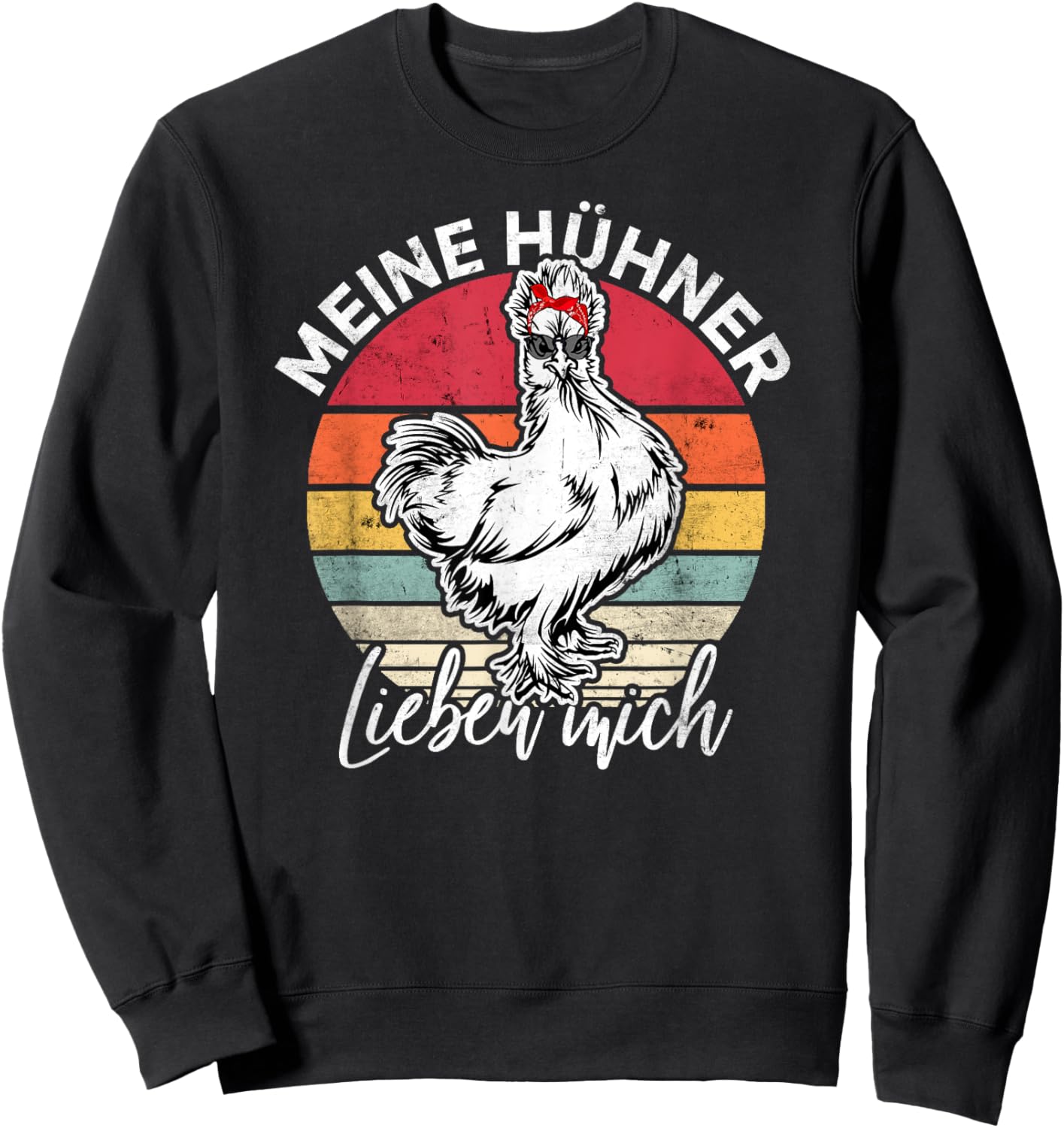 My chickens love me, chicken, retro, vintage Sweatshirt - Sweatshirt | Black