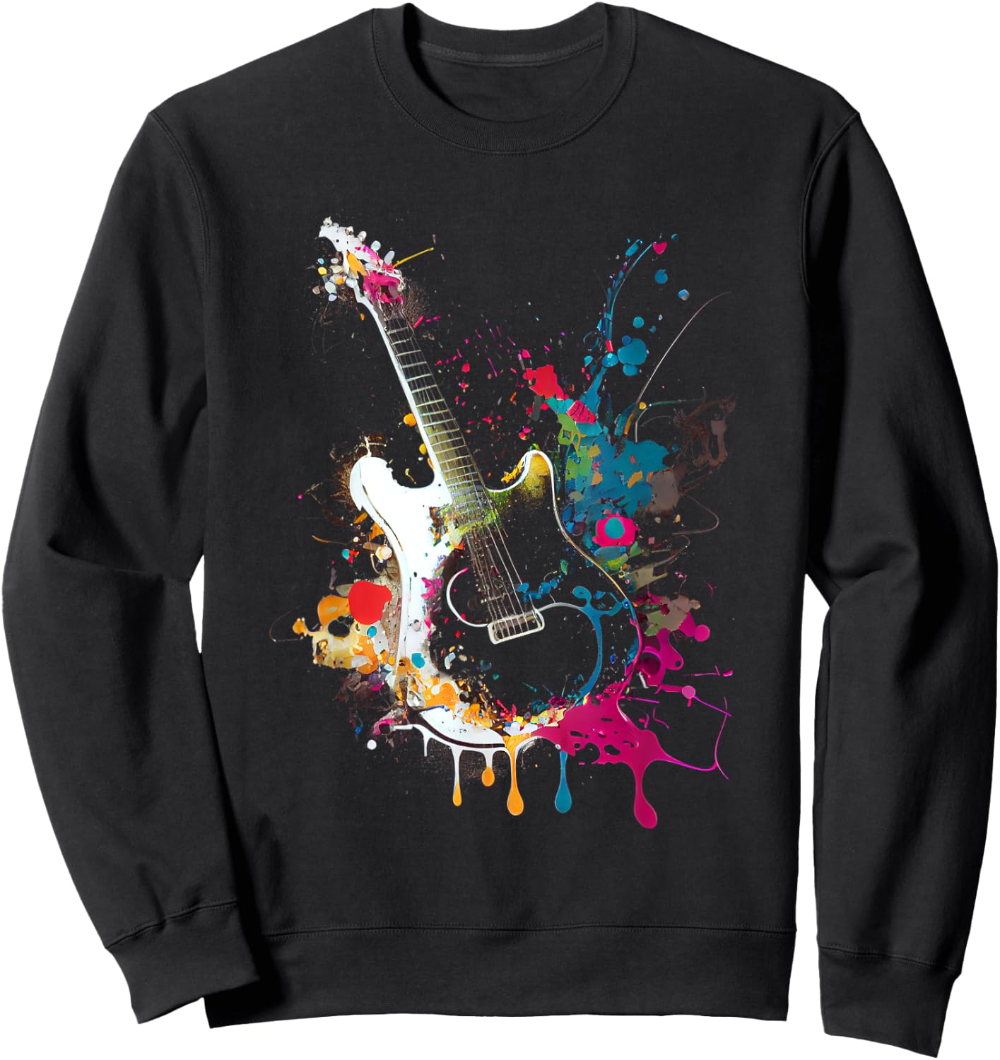 Guitars guitarists gift Sweatshirt - Sweatshirt | Black