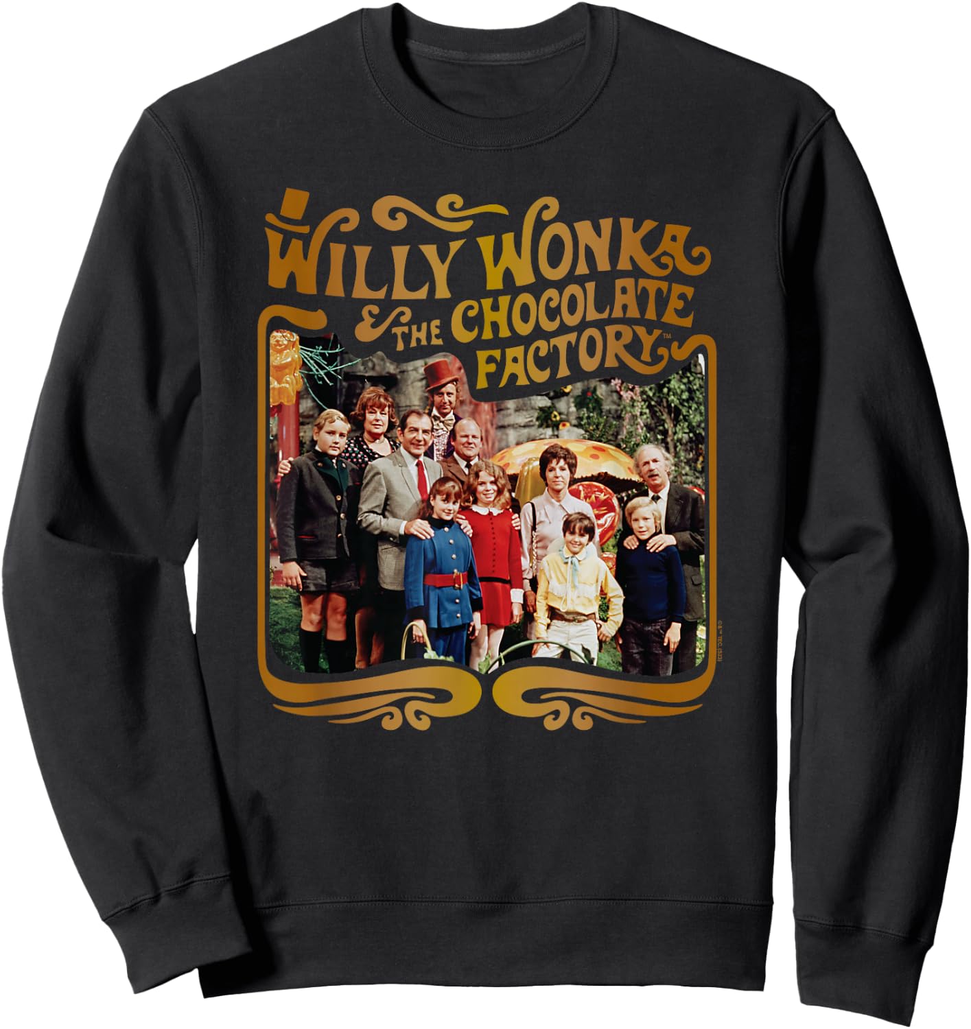 Willy Wonka & The Chocolate Factory - Willy Wonka Cast Photo Sweatshirt - Sweatshirt | Black