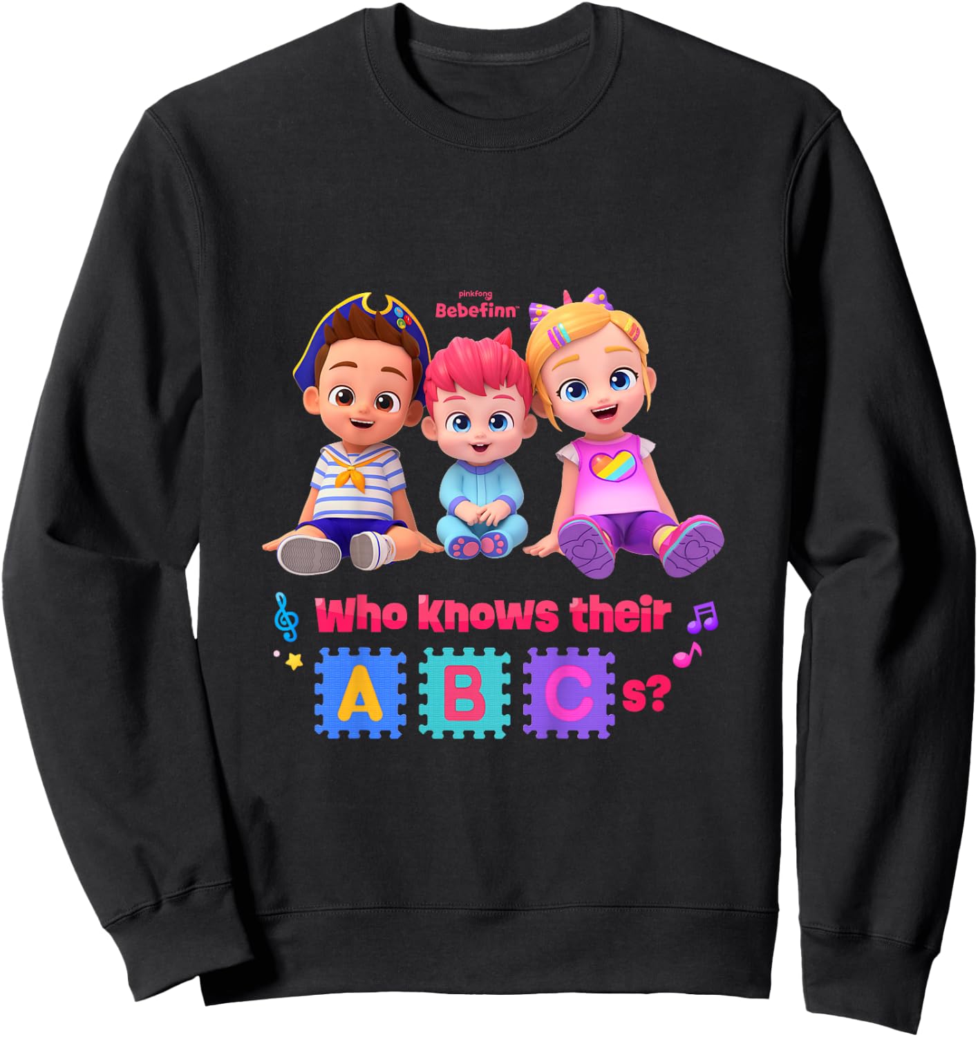 Pinkfong Bebefinn Official Sweatshirt - Sweatshirt | Black