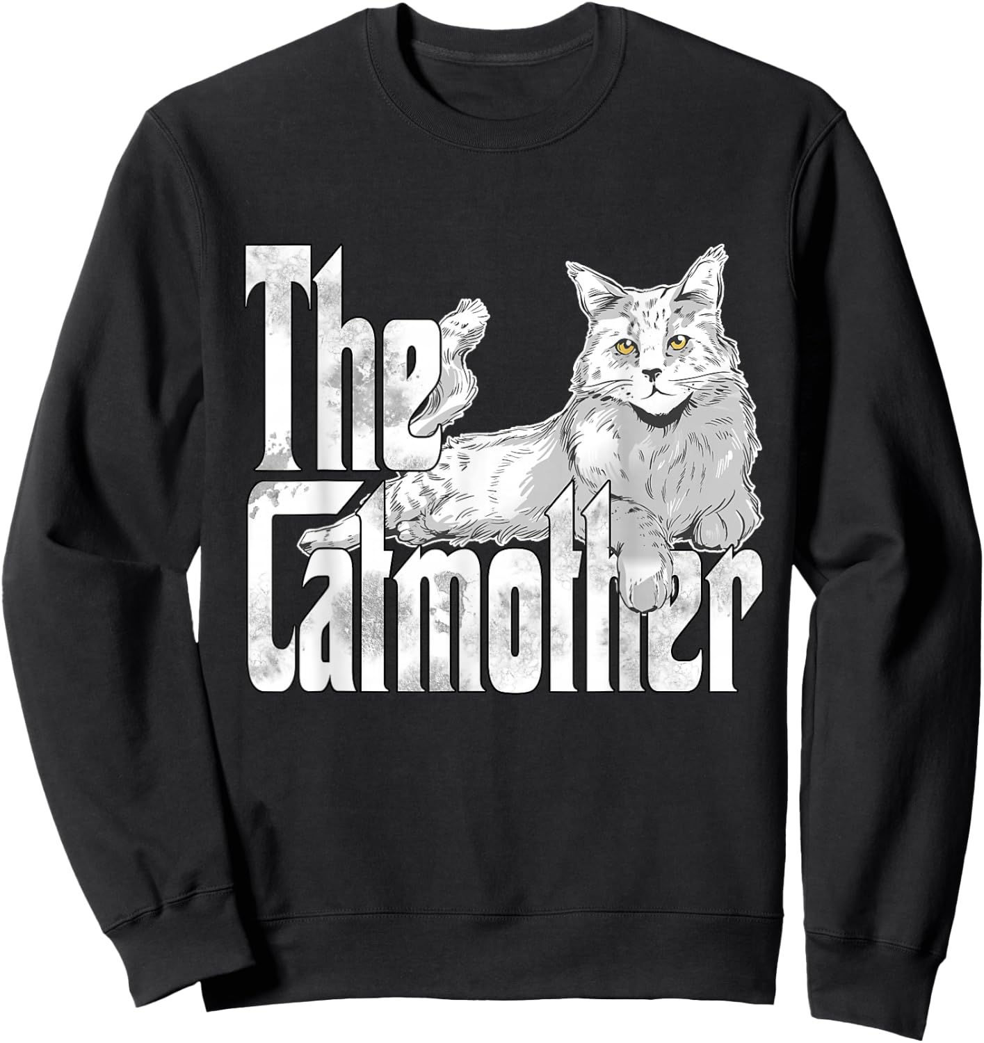 Cat Mom The Catmother Crazy Cat Mother Kitty Mommy Sweatshirt - Sweatshirt | Black