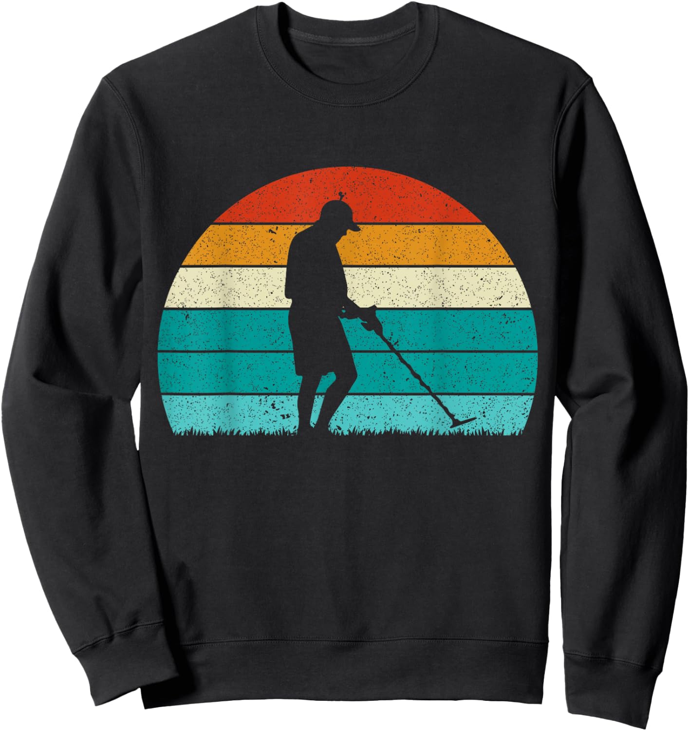Metal Detecting Sunset Sweatshirt - Sweatshirt | Black