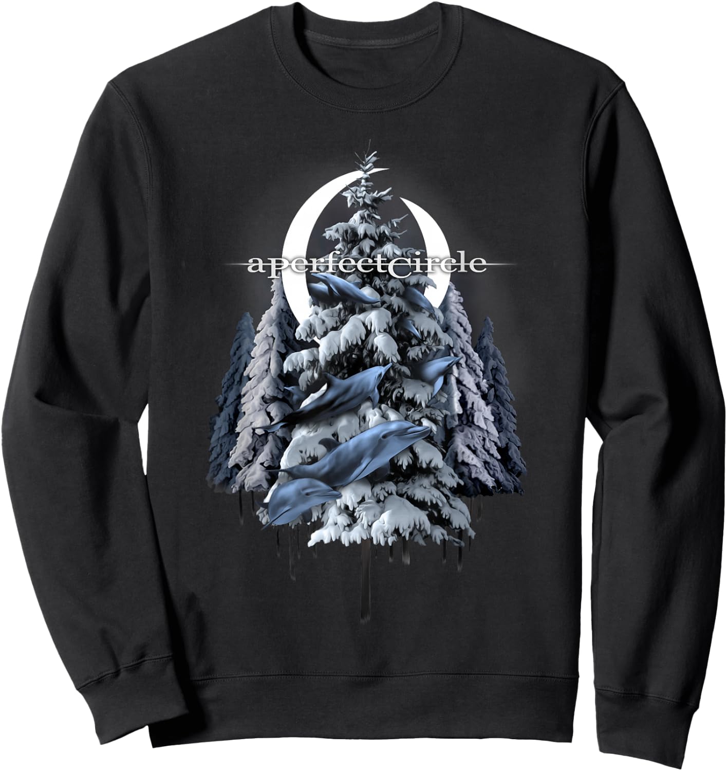 A Perfect Circle Frosty Dolphins Sweatshirt - Sweatshirt | Black
