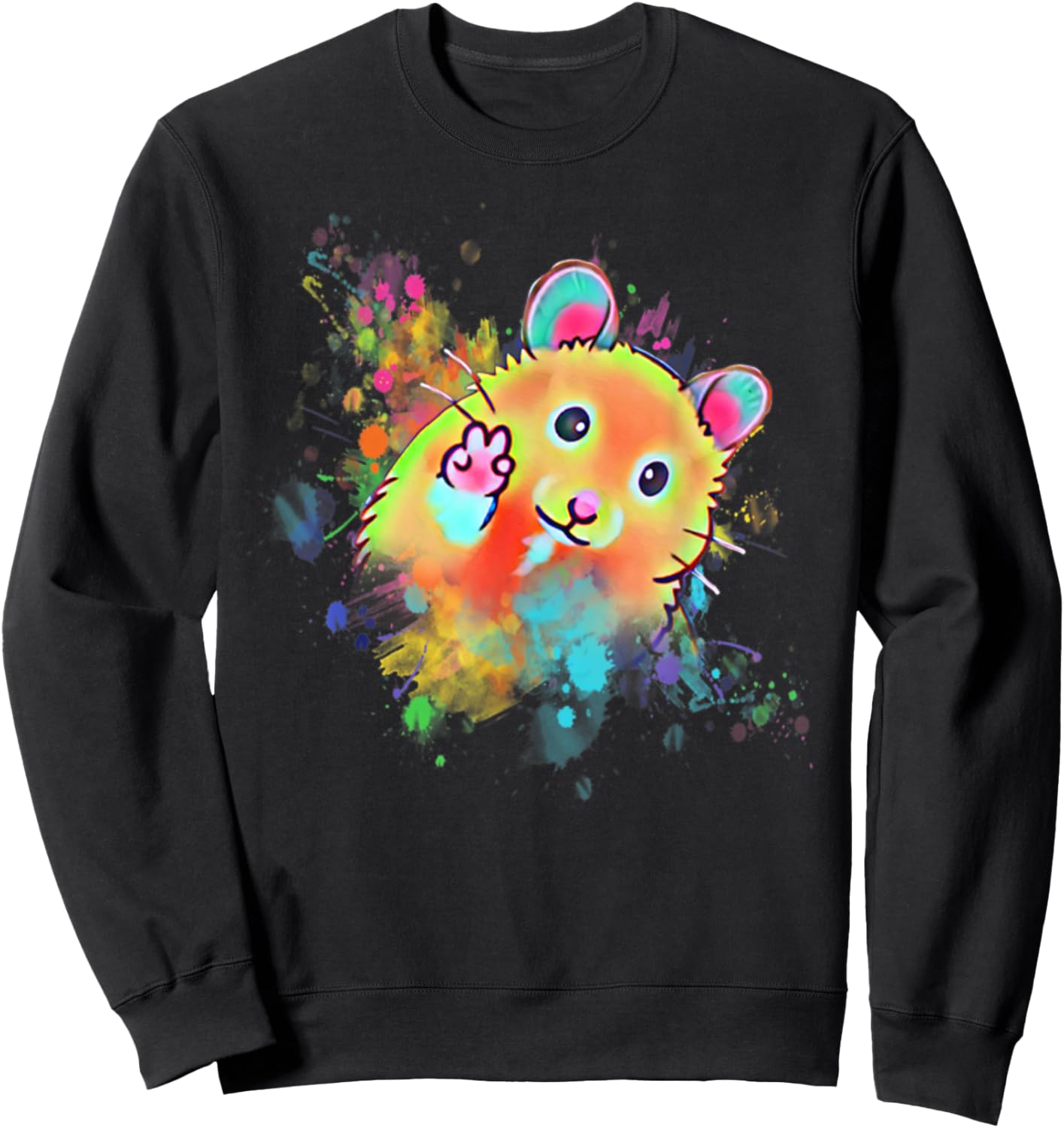 Funny Hamster T For Boys, Girls, Men, Women & Kids Hamster Sweatshirt - Sweatshirt | Black