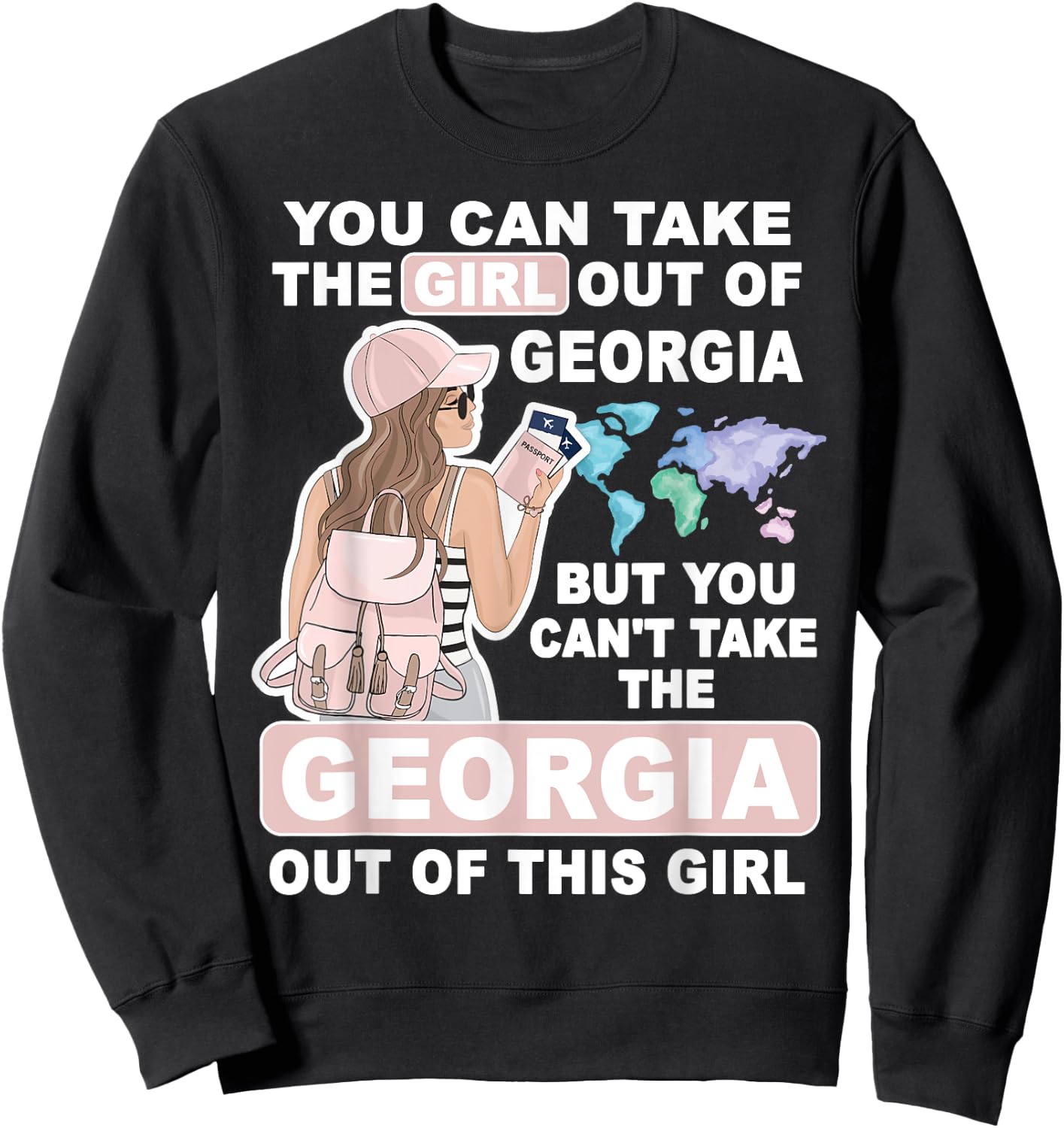 Cool Girl from Georgia - Proud Georgia Girl Sweatshirt - Sweatshirt | Black
