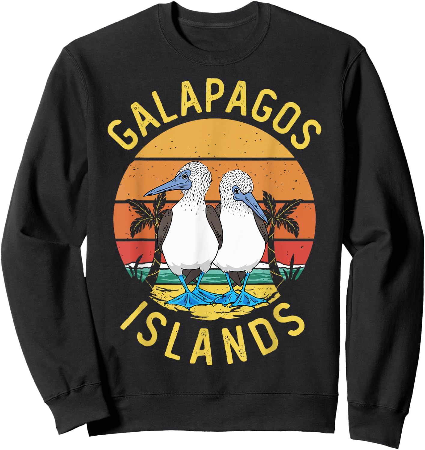 Seabirds Blue-footed Booby Bird Galapagos Island Sweatshirt - Sweatshirt | Black