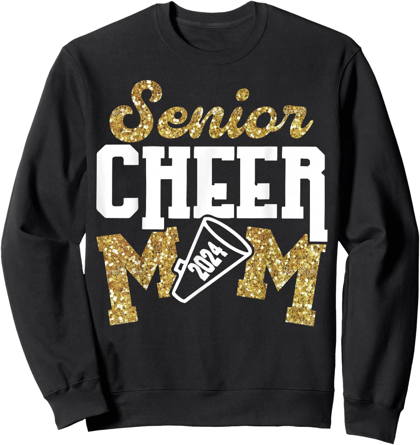 Senior Cheer Mom 2024 Class Of 2024 Sweatshirt - Sweatshirt | Black