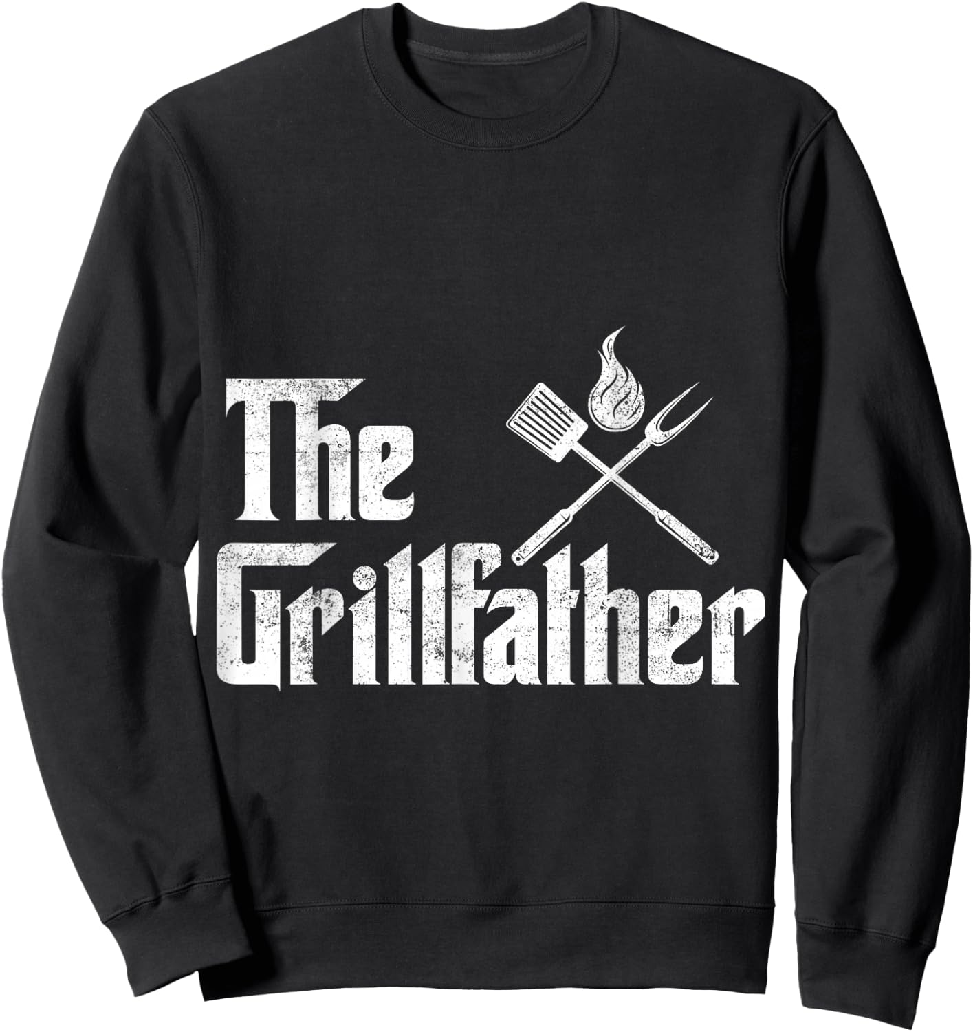 The Grillfather BBQ Grill & Smoker | Barbecue Chef Sweatshirt - Sweatshirt | Black